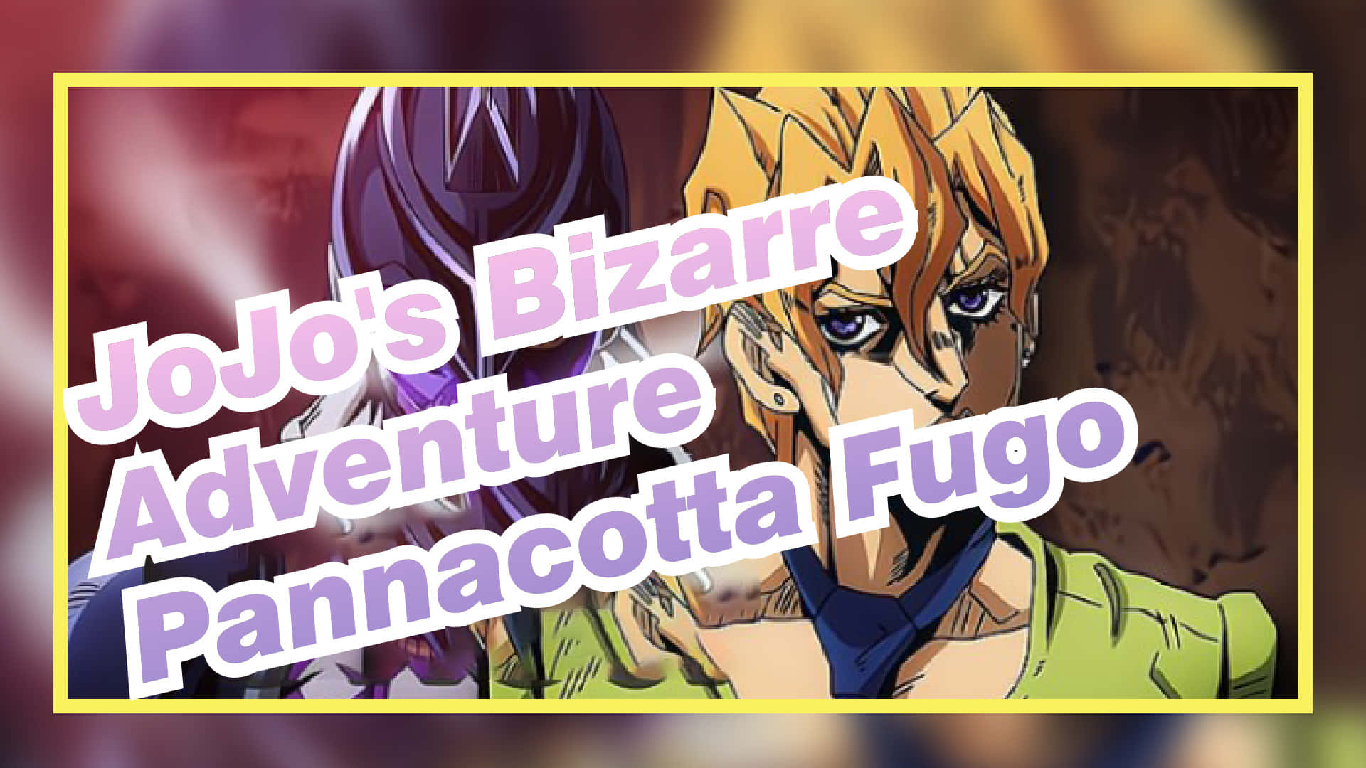 Pannacotta Fugo 桌布 壁紙 — 來自《JoJo的奇妙冒險》的動畫角色潘納科達·福葛，擁有尖刺金髮和銳利眼神，背景模糊。