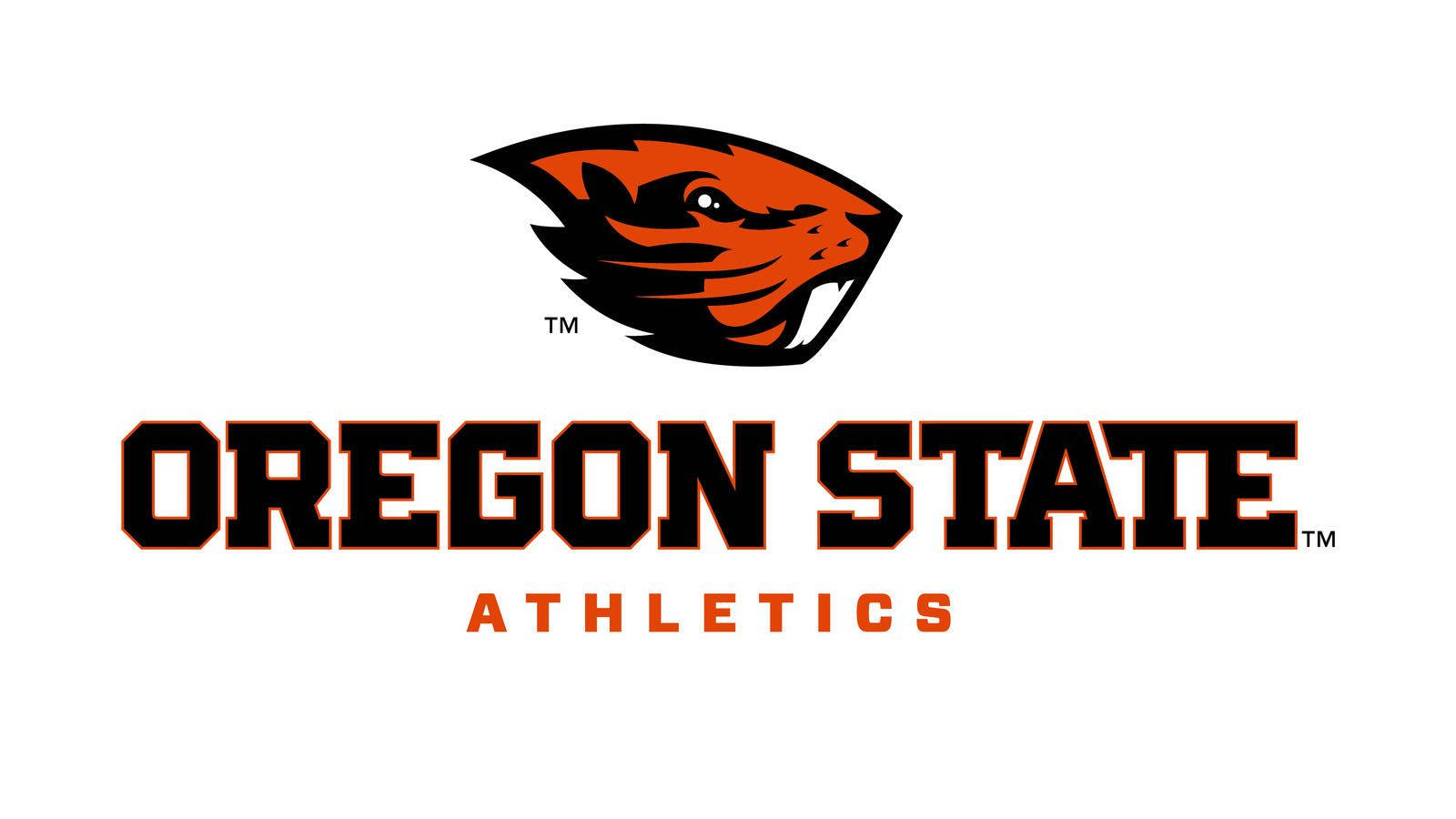 Oregon State Athletics 標誌，帶有海狸吉祥物和粗體文字。