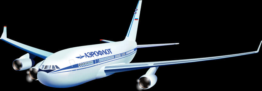 俄羅斯航空飛機插畫 壁紙