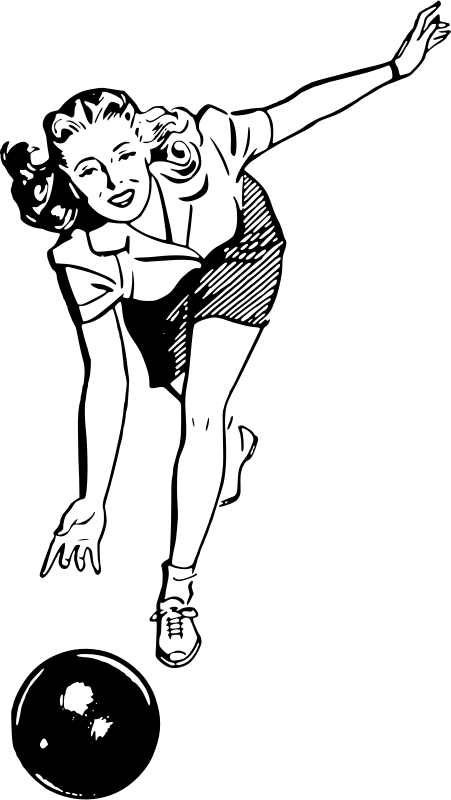 保齡球場空無一人的球道 壁紙