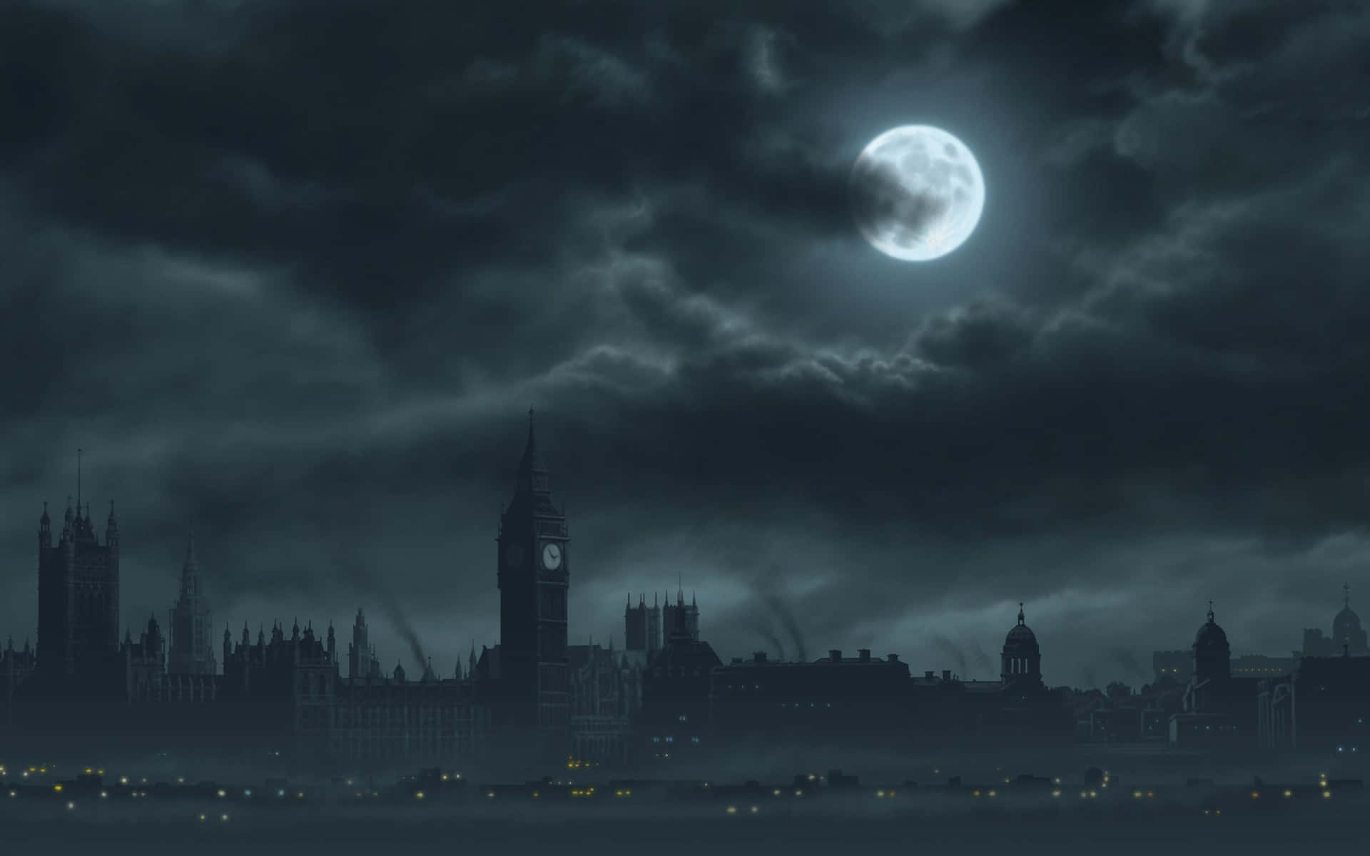 Dark City Background — 暗夜城市 壁紙