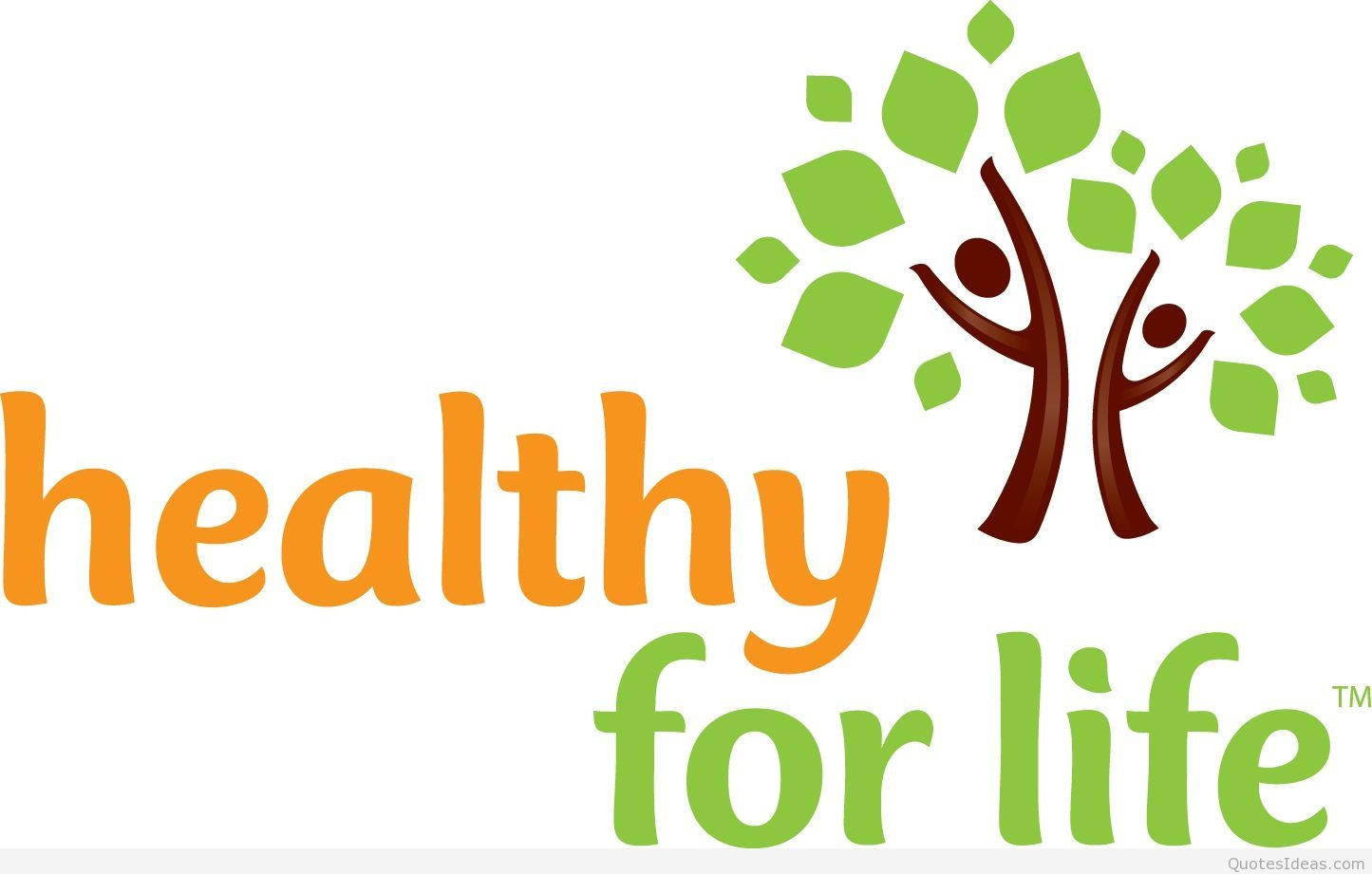 Healthy for life 標誌，以兩個人形作為一棵有綠色葉子的樹。