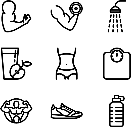 健身圖標集合 壁紙