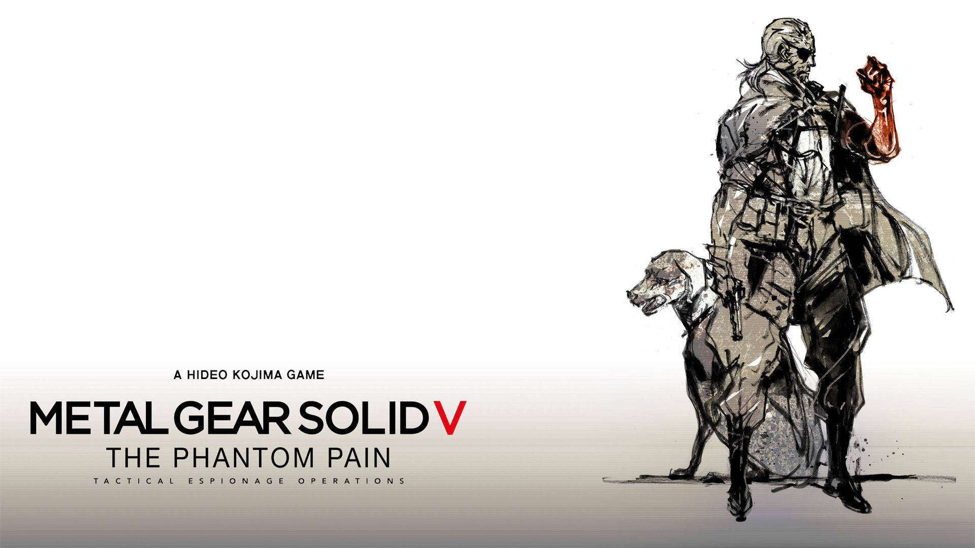 士兵與狗穿著戰術裝備，旁邊是Metal Gear Solid V遊戲標題。