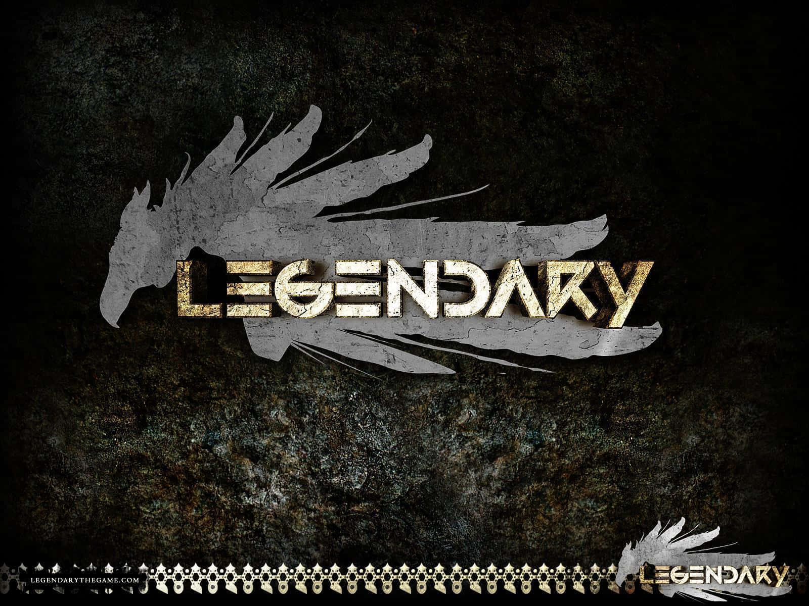 一個深色紋理背景，帶有馬剪影和金色的「legendary」字樣。