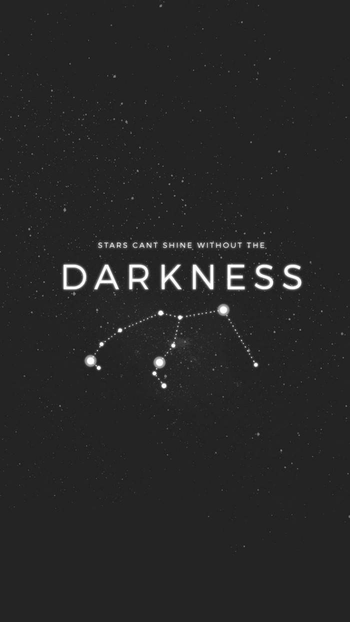 文字引用 星星不能沒有黑暗而閃耀 附星座圖形