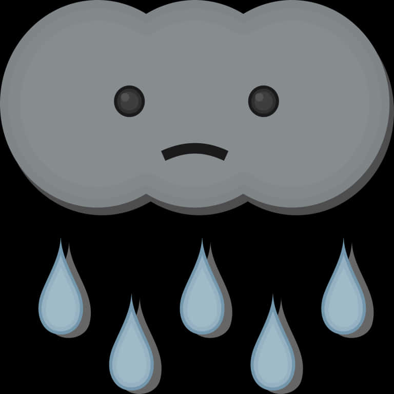 傷心雨雲卡通 壁紙