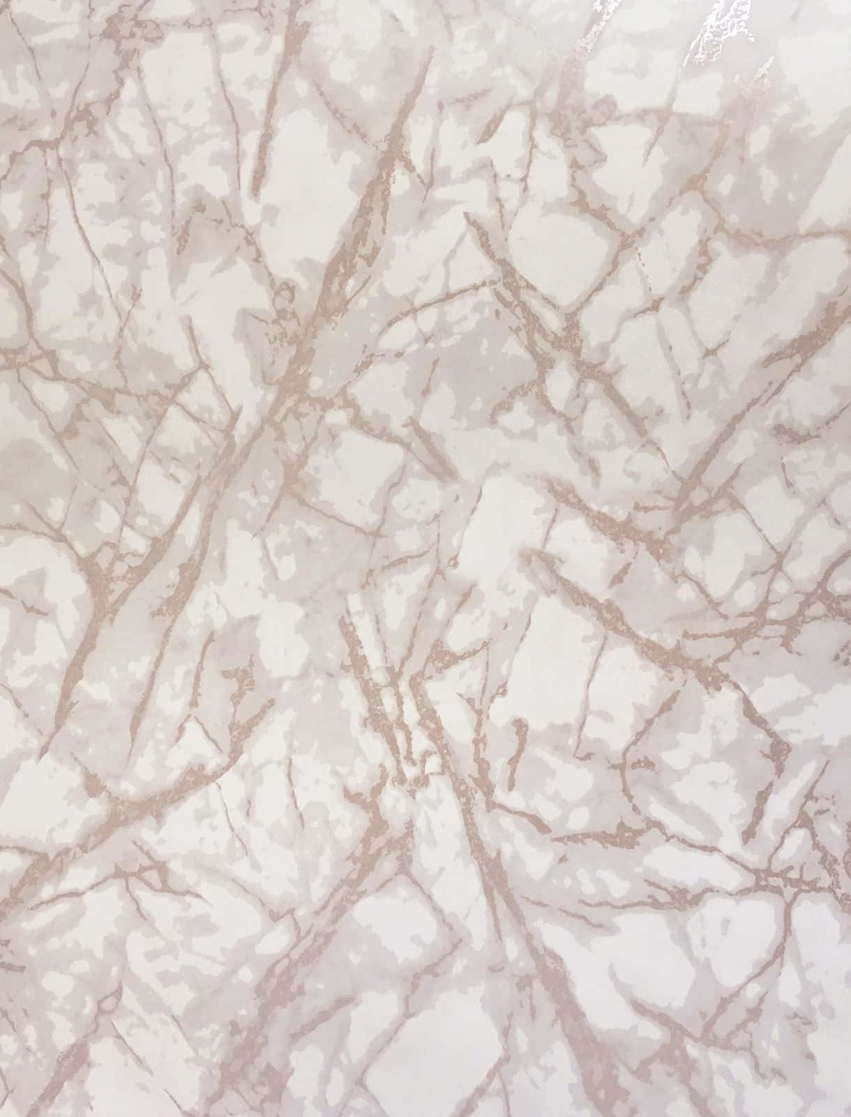 Marble iPhone 桌布 壁紙 — 優雅白色大理石，帶有精緻玫瑰金紋理，呈現奢華抽象圖案。