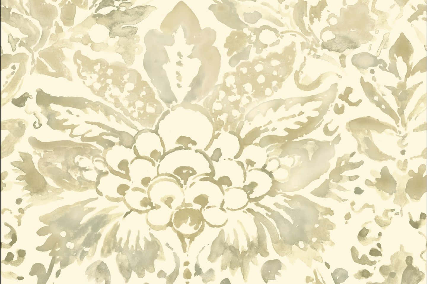 Ivory 桌布 壁紙 — 優雅的水彩花卉圖案，採用柔和的米色和奶油色調，帶有精緻的筆觸和有機形狀。