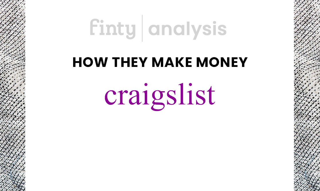 文字圖形，以紫色和黑色字體解釋 Craigslist 如何賺錢。
