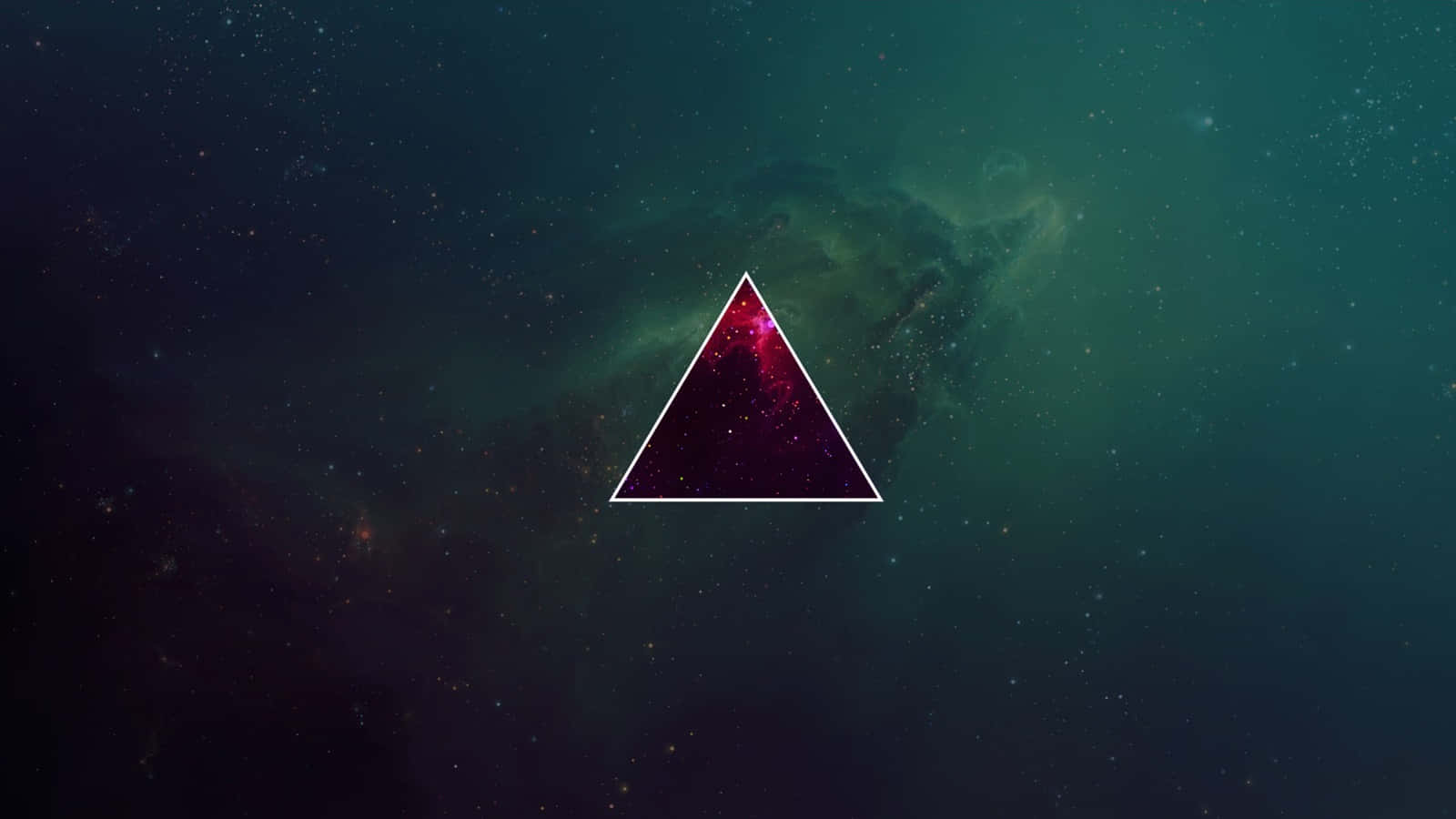 一個發光的三角形揭示了深空中的宇宙星雲。