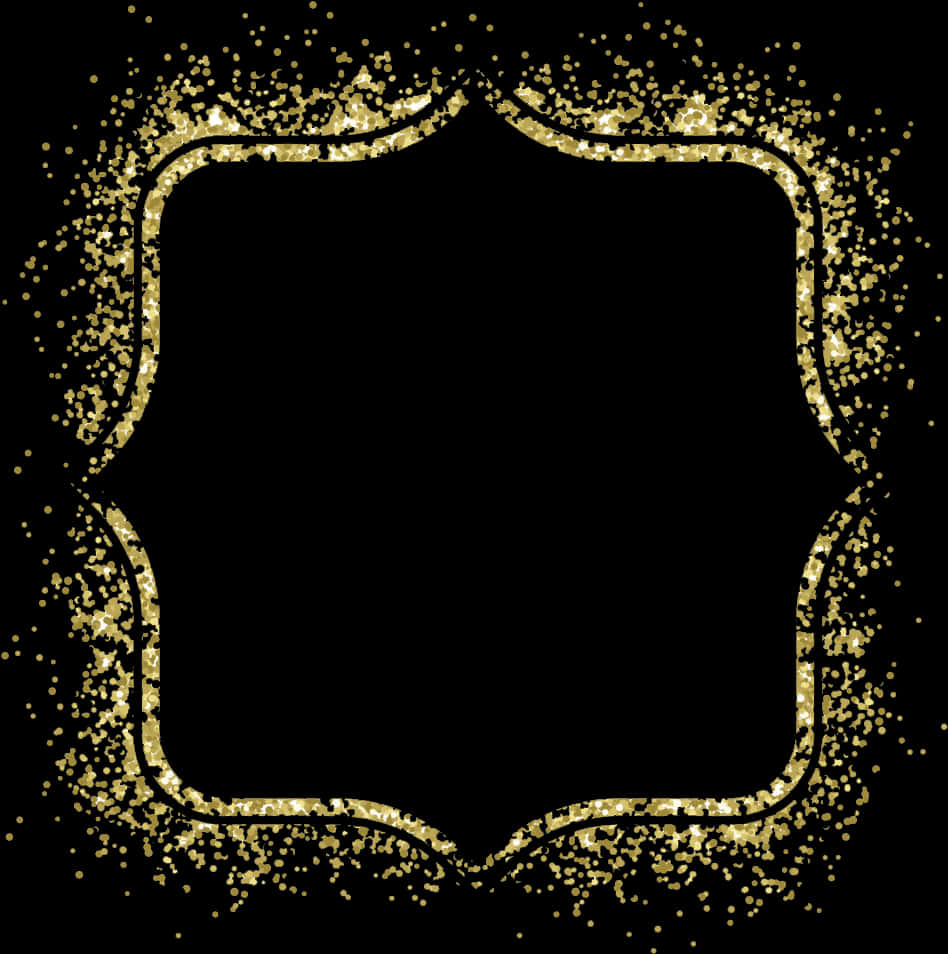 優雅金色閃粉框 壁紙