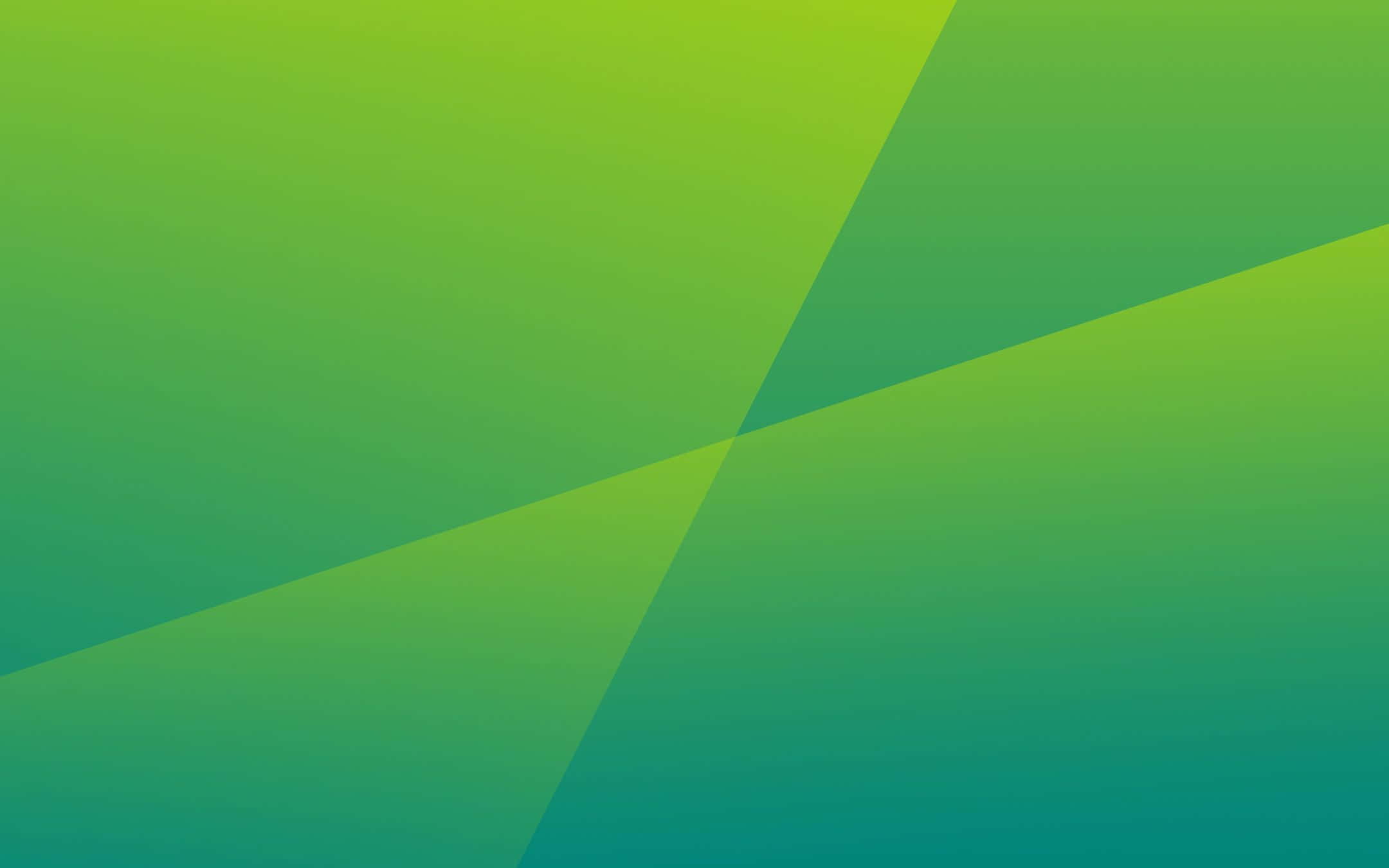 Green Gradient 桌布 壁紙 — 充滿活力的幾何漸變牆紙，帶有從青檸綠過渡到藍綠色的交叉對角平面。