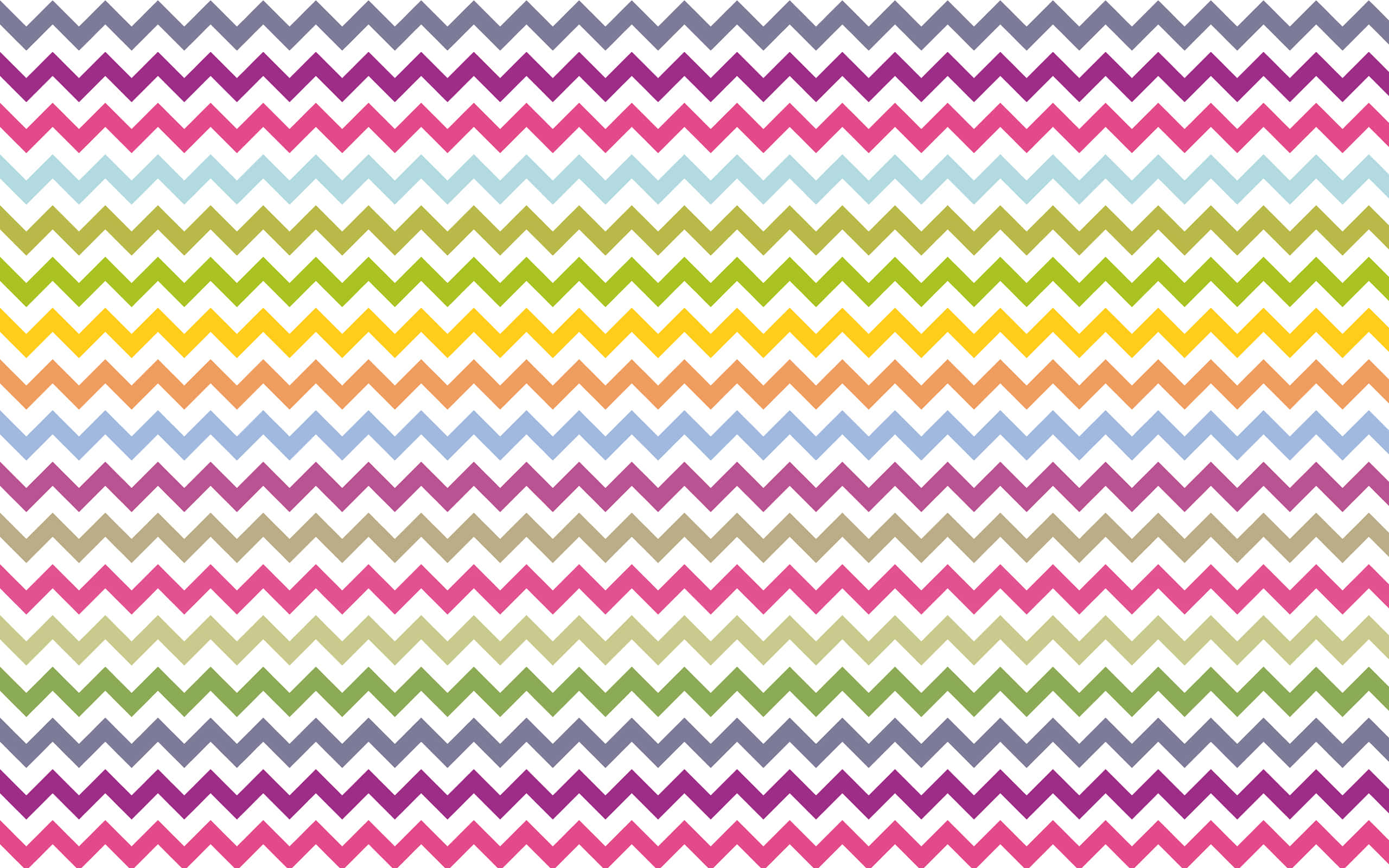 Cute Chevron 桌布 壁紙 — 充滿活力的彩虹色調鋸齒條紋在整個框架中創造出大膽的重複圖案。