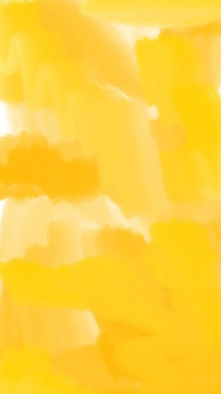 Yellow Painting 桌布 壁紙 — 充滿活力的抽象水彩洗滌，金色和奶油色營造出柔和發光的漸變效果。