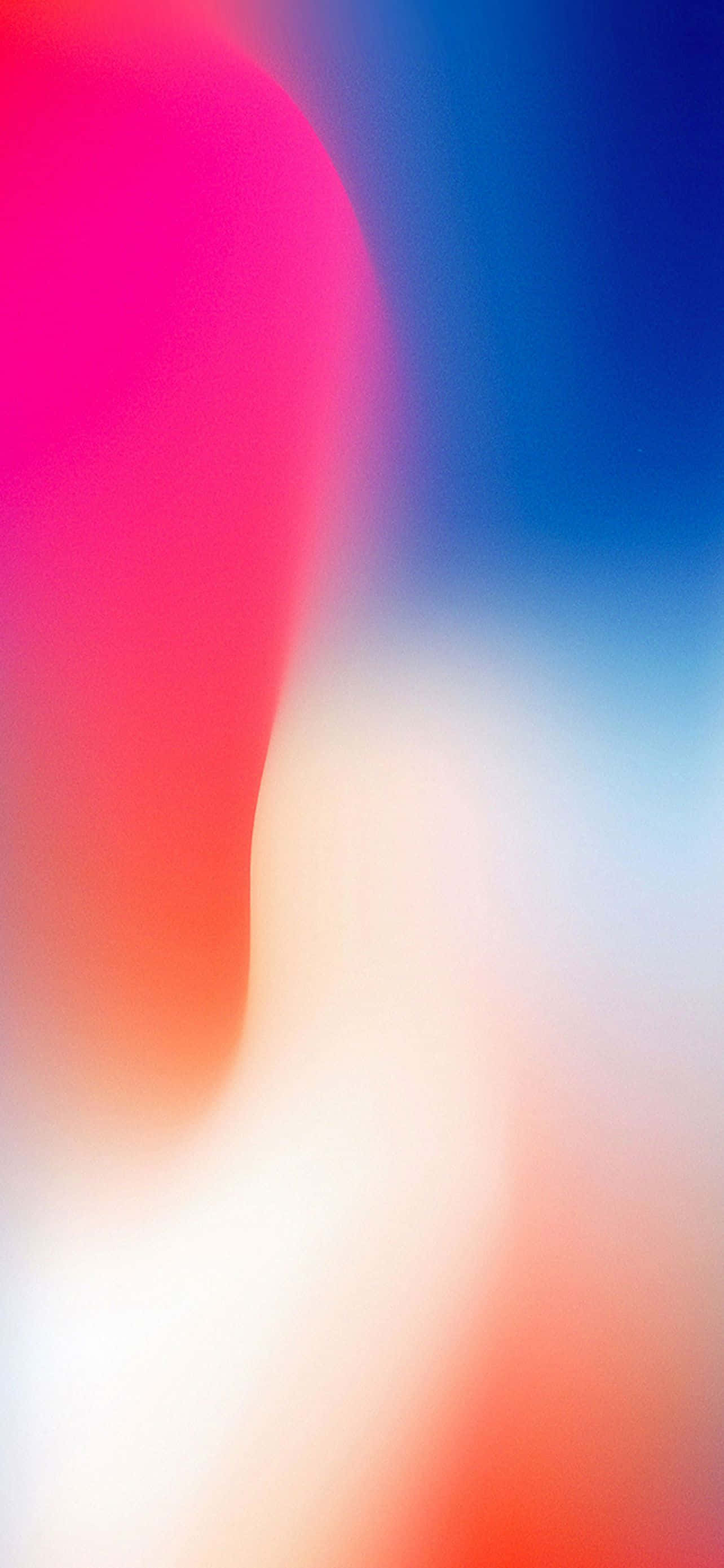 藍色 iPhone 桌布 壁紙 — 充滿活力的抽象漸變從粉紅色過渡到藍色，帶有柔和的白色高光，營造出夢幻般的數碼背景。