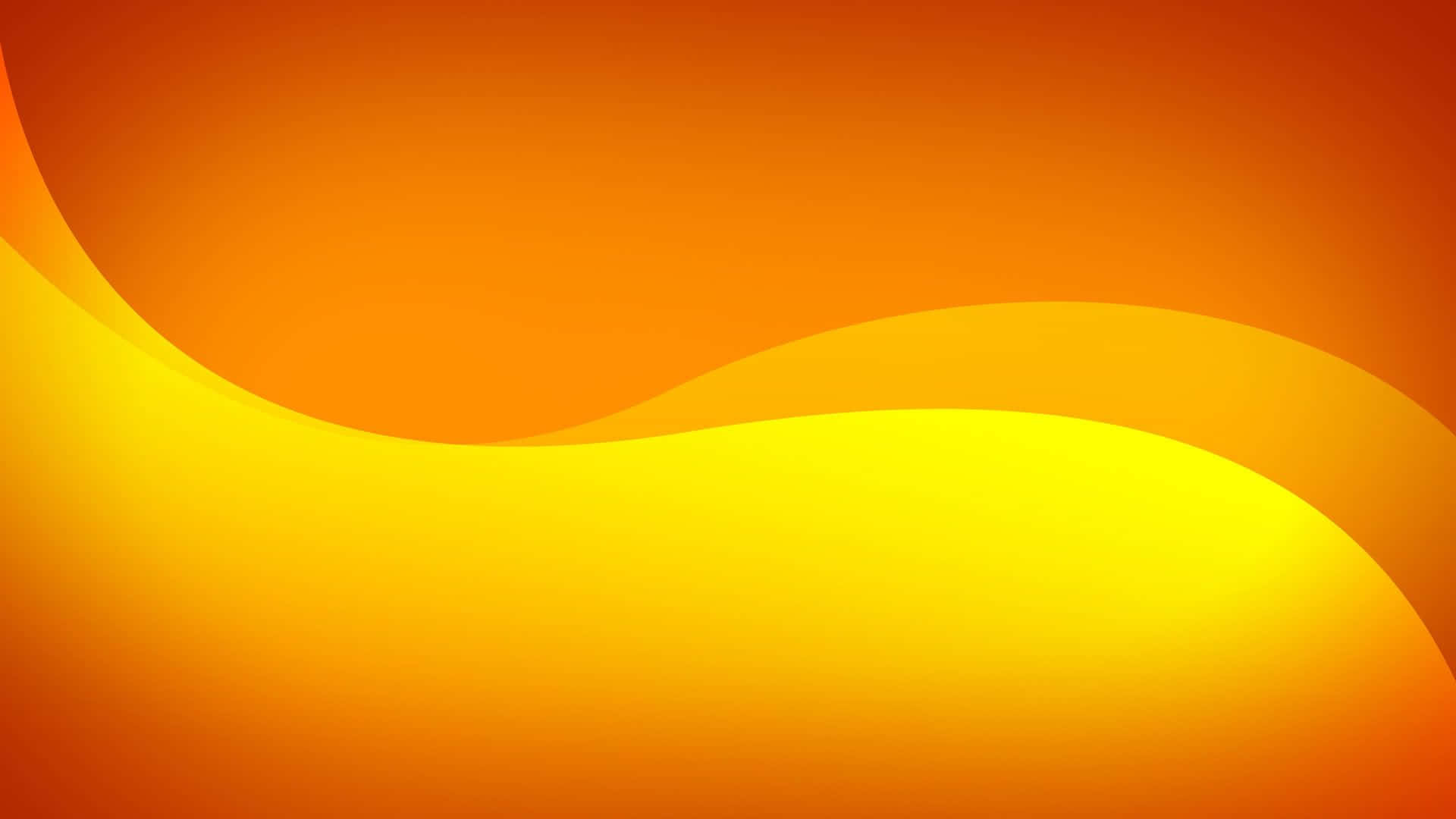 Theme 桌布 壁紙 — 充滿活力的橙色和黃色抽象波浪在漸變背景上平穩流動。