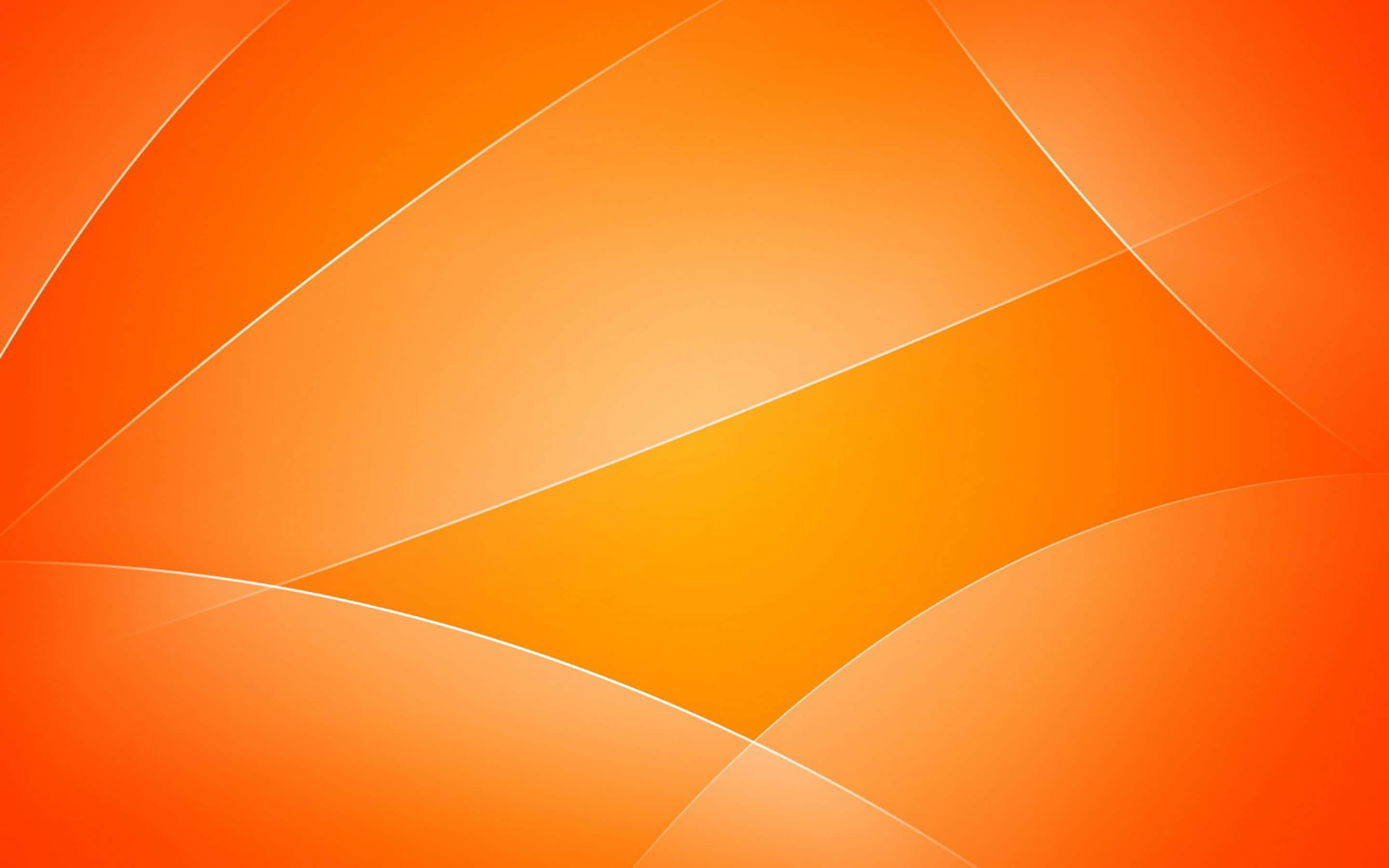 Cool Orange 桌布 壁紙 — 充滿活力的橙色漸變牆紙，流動的白色曲線營造出動態的抽象構圖。