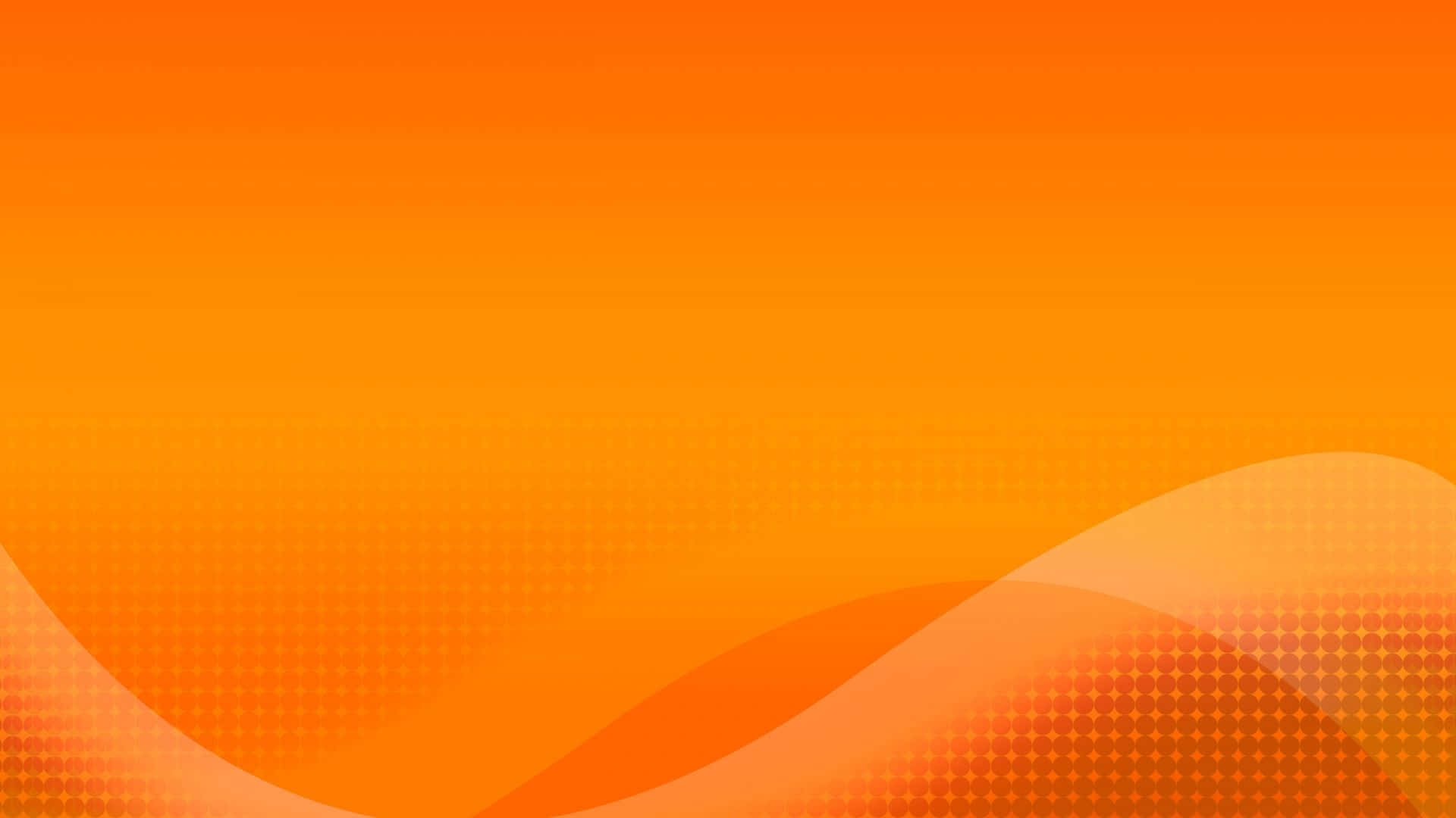 Orange And Yellow 桌布 壁紙 — 充滿活力的橙色漸變背景，搭配流動波浪形狀和半色調點狀圖案，營造出動態抽象設計。