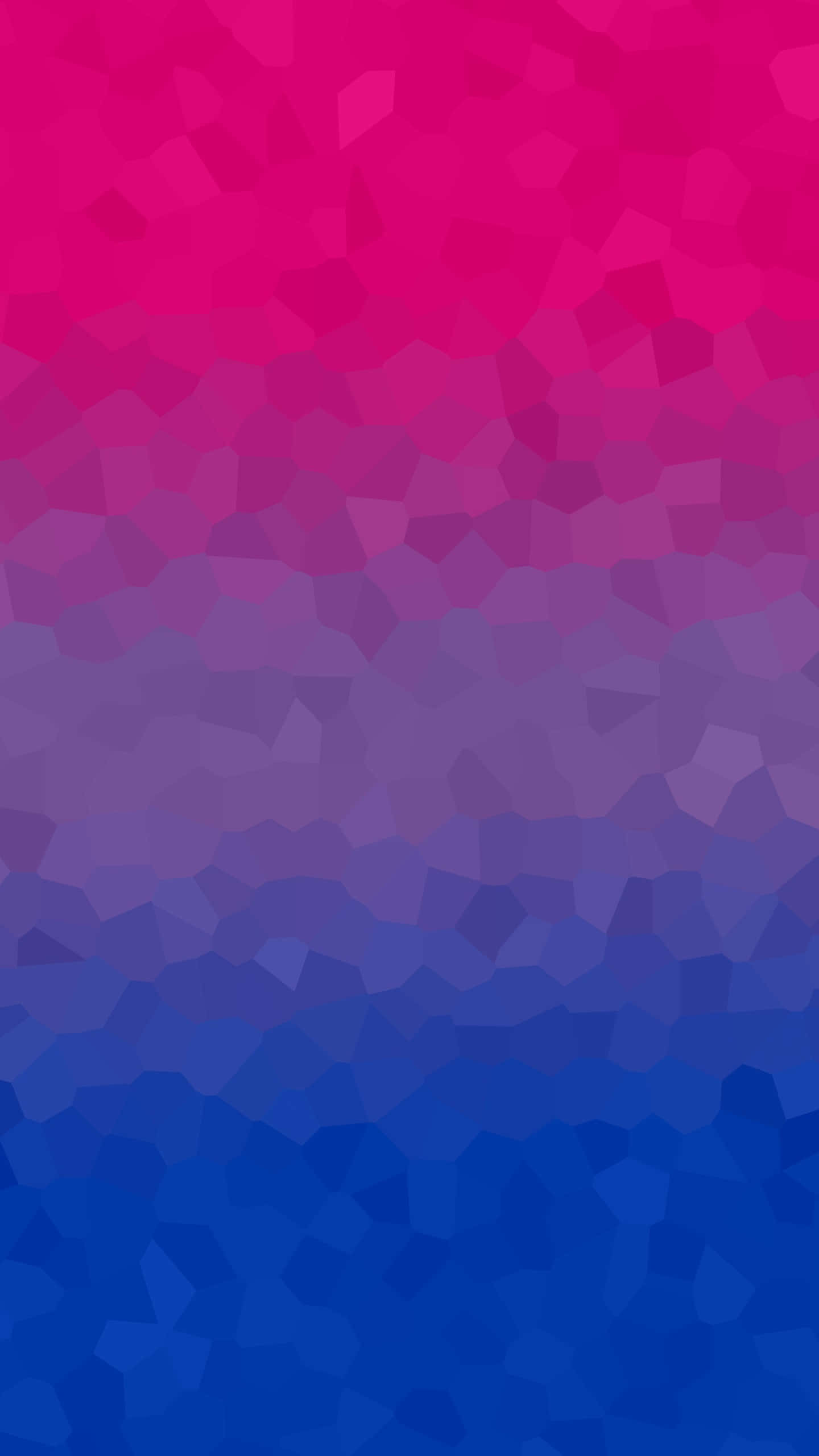 Bisexual 桌布 壁紙 — 充滿活力的漸變牆紙，通過幾何多邊形形狀從熱粉紅色過渡到深藍色。