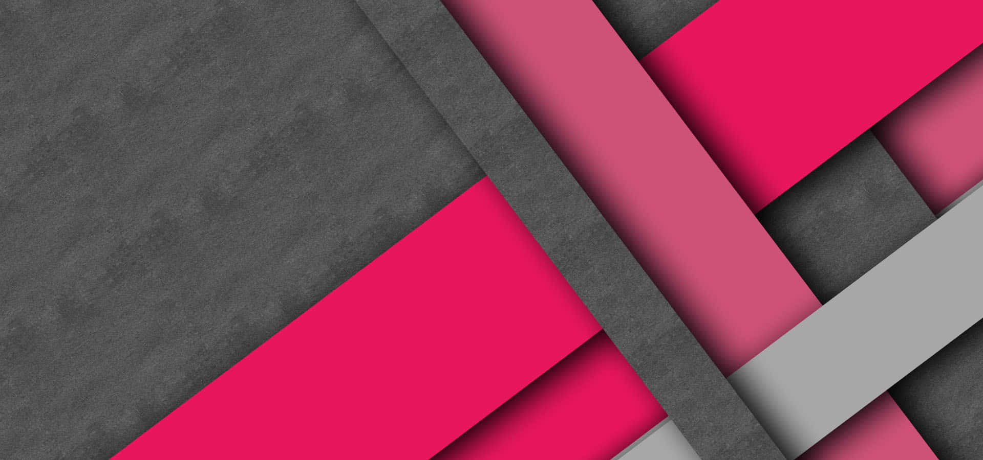 Gray And Pink 桌布 壁紙 — 充滿活力的粉紅色和灰色幾何形狀，以現代抽象構圖層疊，表面帶有紋理。