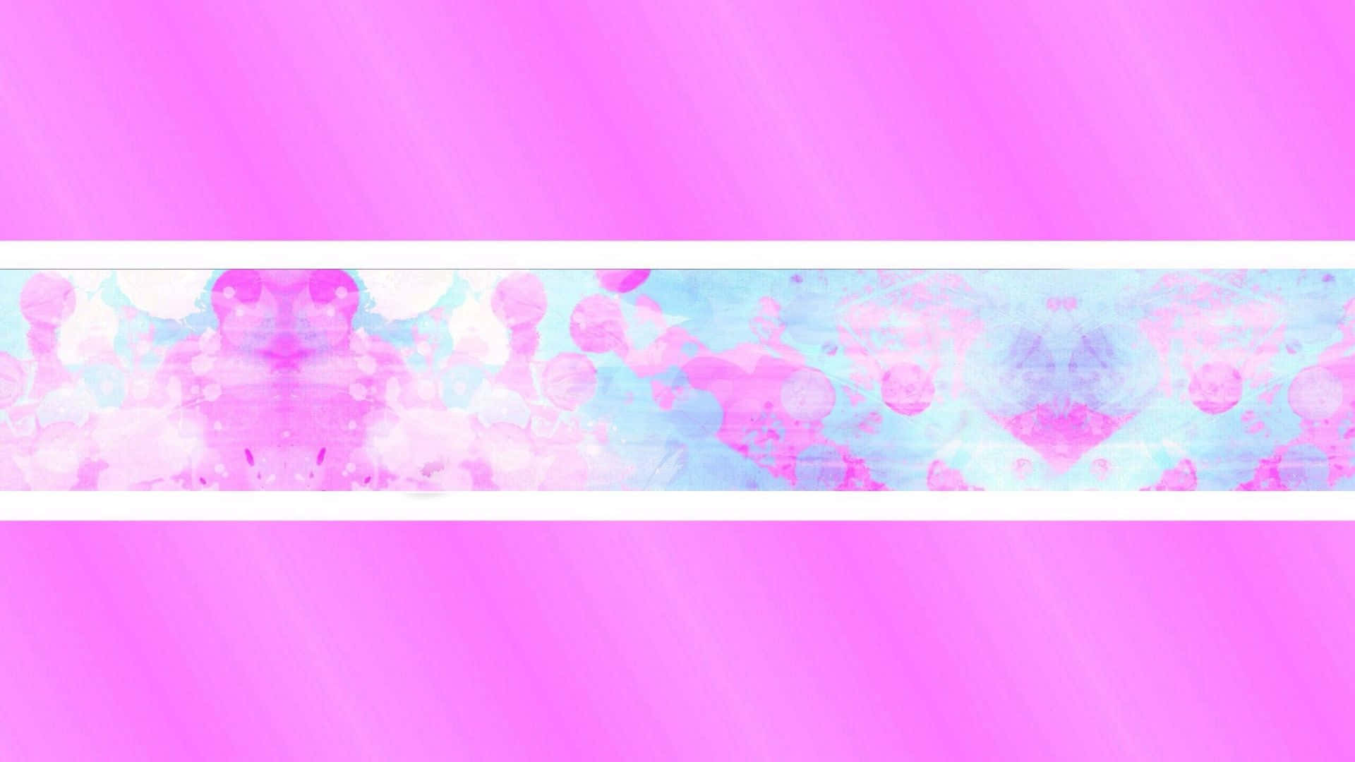 YouTube Cover 桌布 壁紙 — 充滿活力的粉紅色和藍色抽象牆紙，帶有水彩潑濺和柔和漸變。