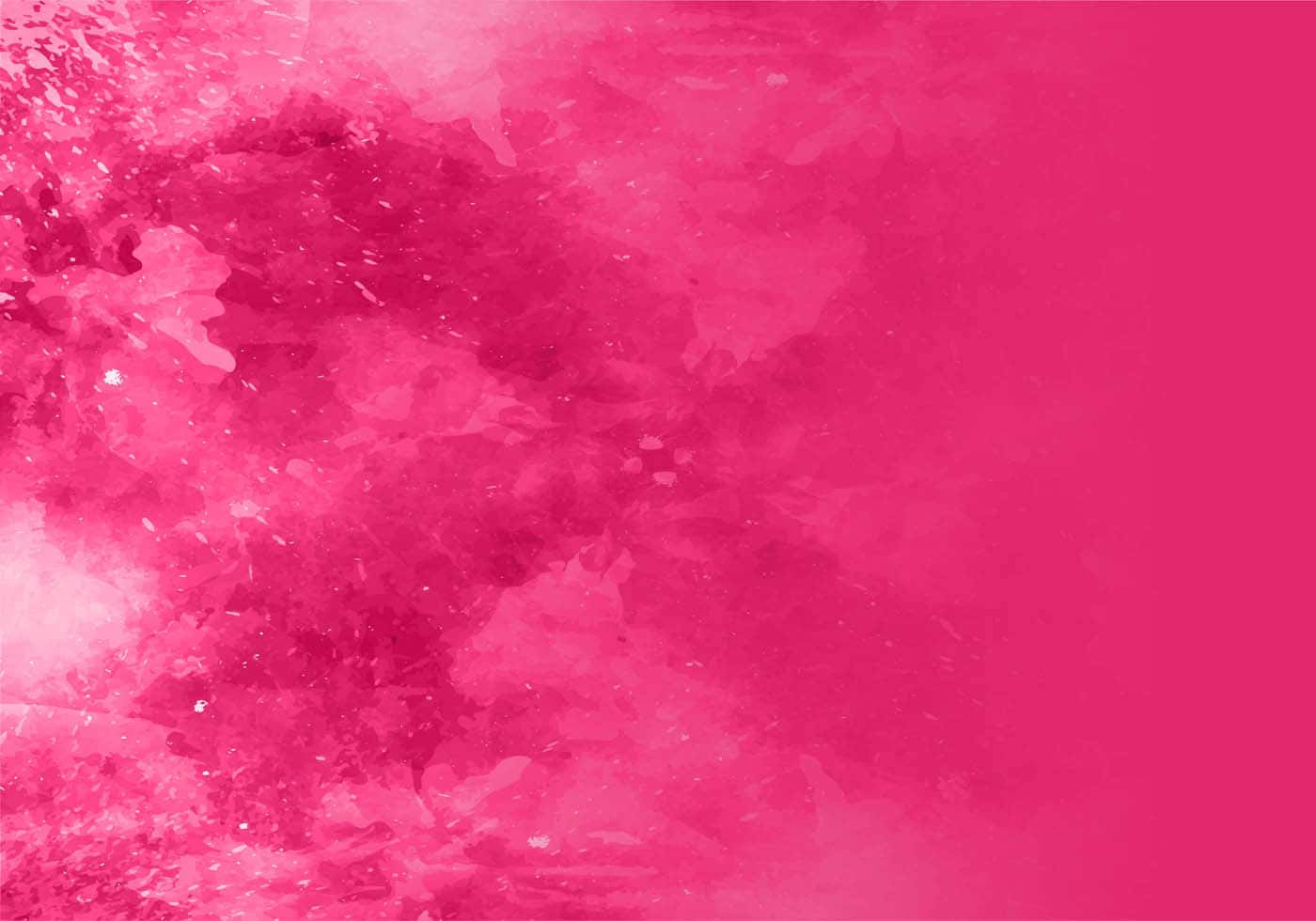 Pink Watercolor 桌布 壁紙 — 充滿活力的粉紅色水彩洗滌，帶有紋理飛濺和漸變淡出效果，遍佈畫布。