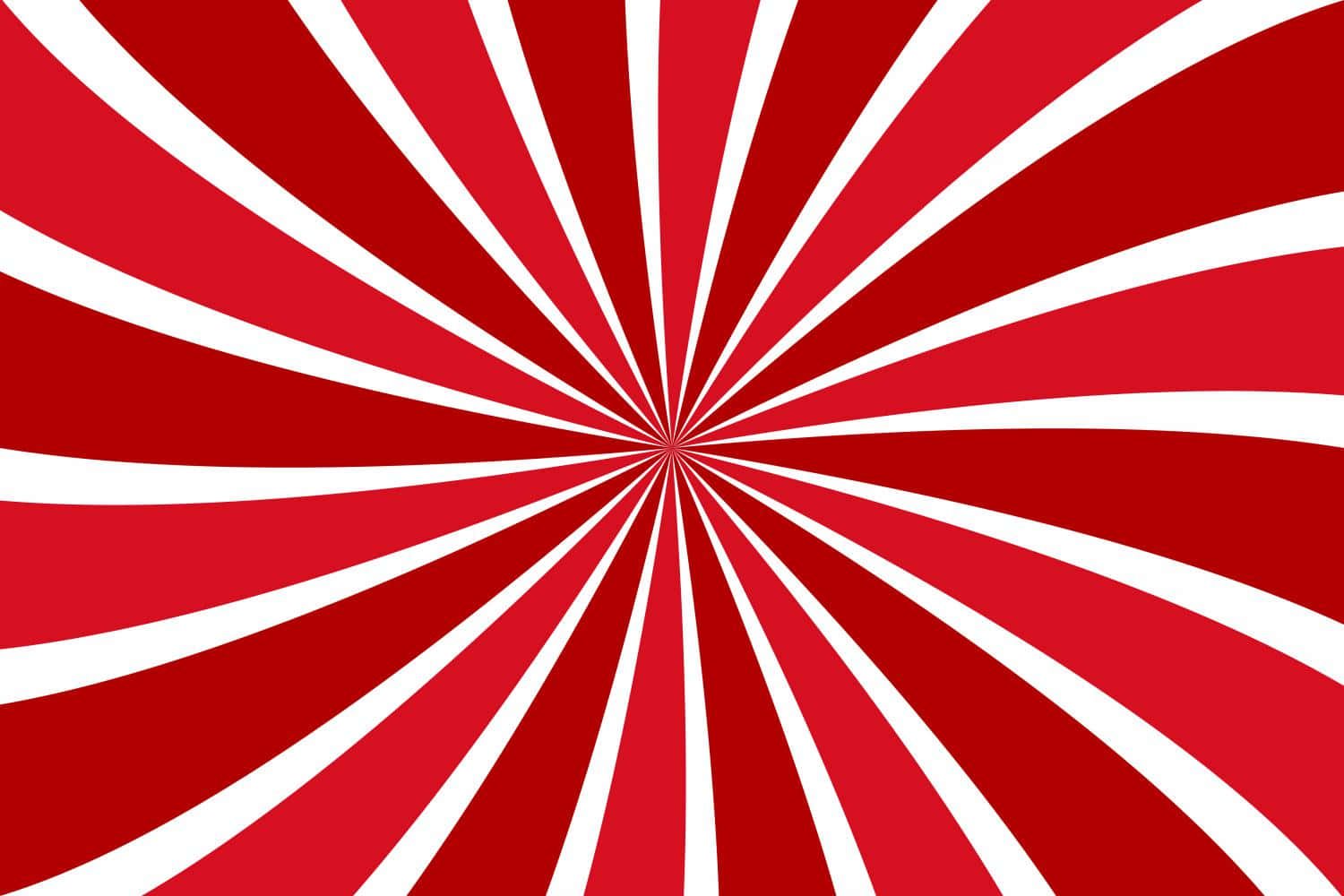 Rays 桌布 壁紙 — 充滿活力的紅色和白色放射狀條紋從中心點向外輻射，形成動態的視錯覺。