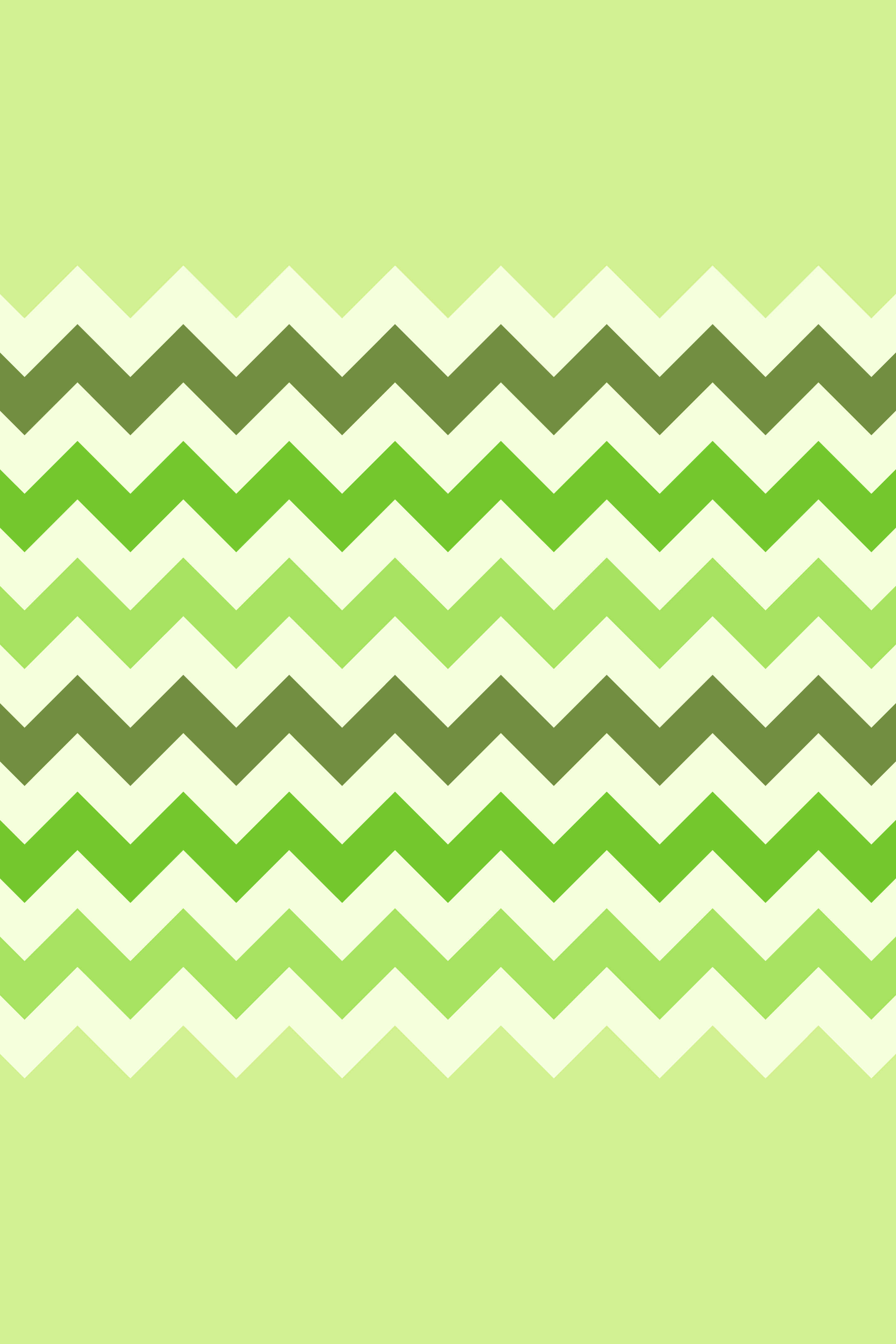 Cute Chevron 桌布 壁紙 — 充滿活力的綠色和奶油色之字形圖案牆紙，在柔和的薄荷色背景上重複V形條紋。