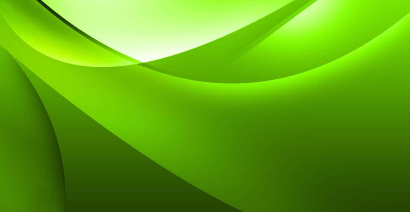 Lime Green 桌布 壁紙 — 充滿活力的綠色抽象波浪以柔和的漸變和發光的高光流動，營造出動感的現代背景。
