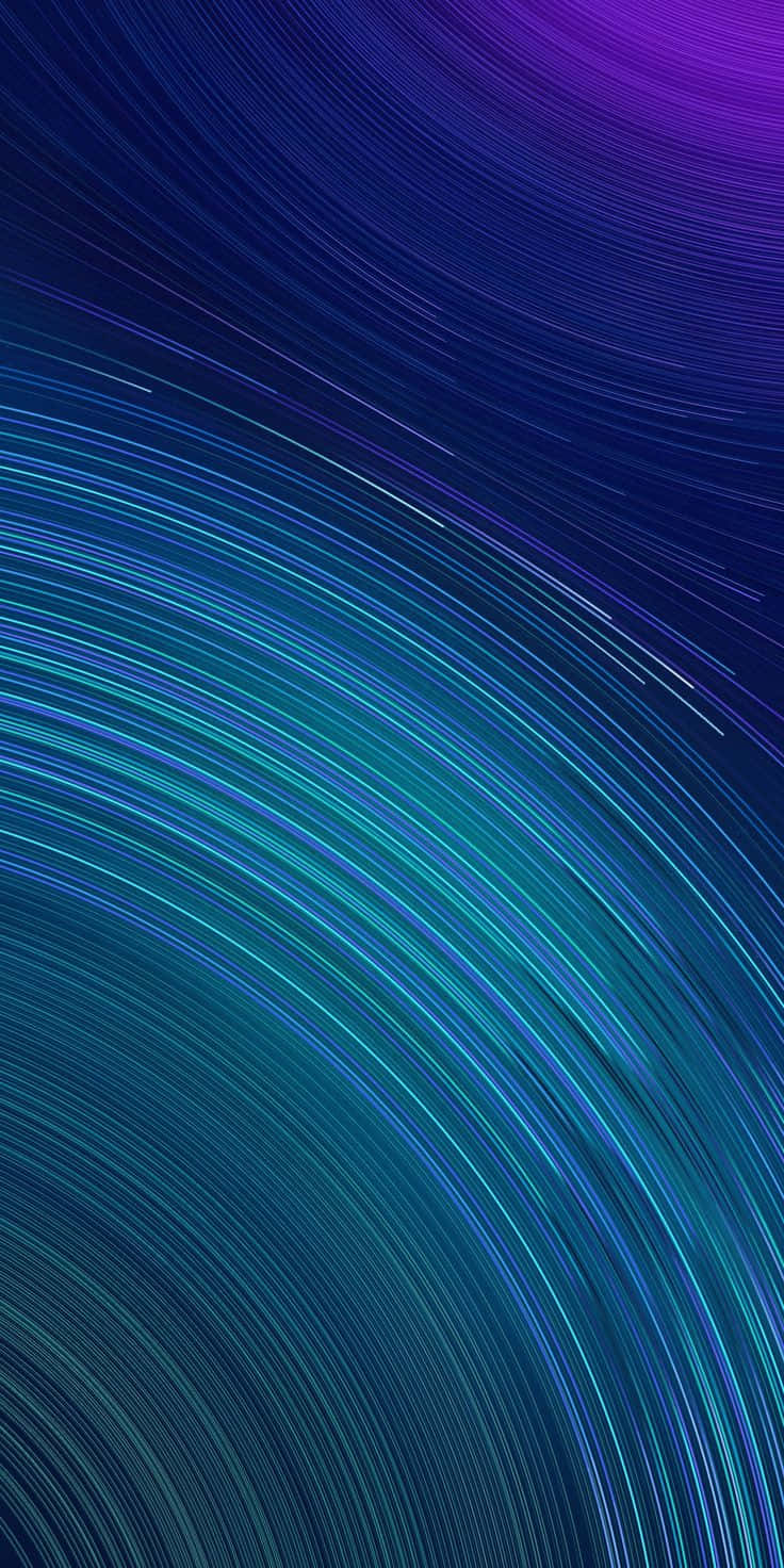 Xiaomi 桌布 壁紙 — 充滿活力的藍色和紫色光漩渦曲線斜穿過深色畫布，如同宇宙能量。