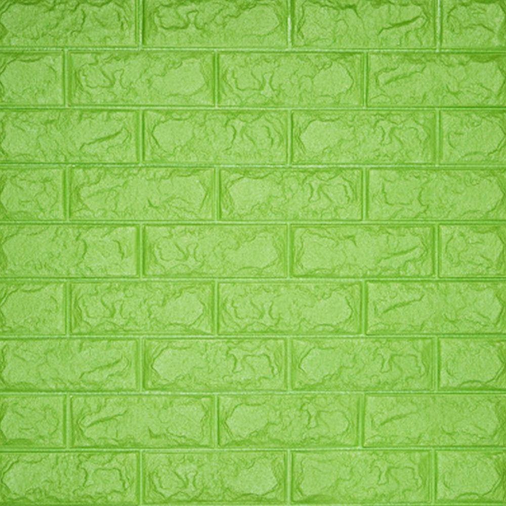 藝術 桌布 壁紙 — 充滿活力的青檸綠色牆紙，帶有重複水平行的壓花磚紋理。