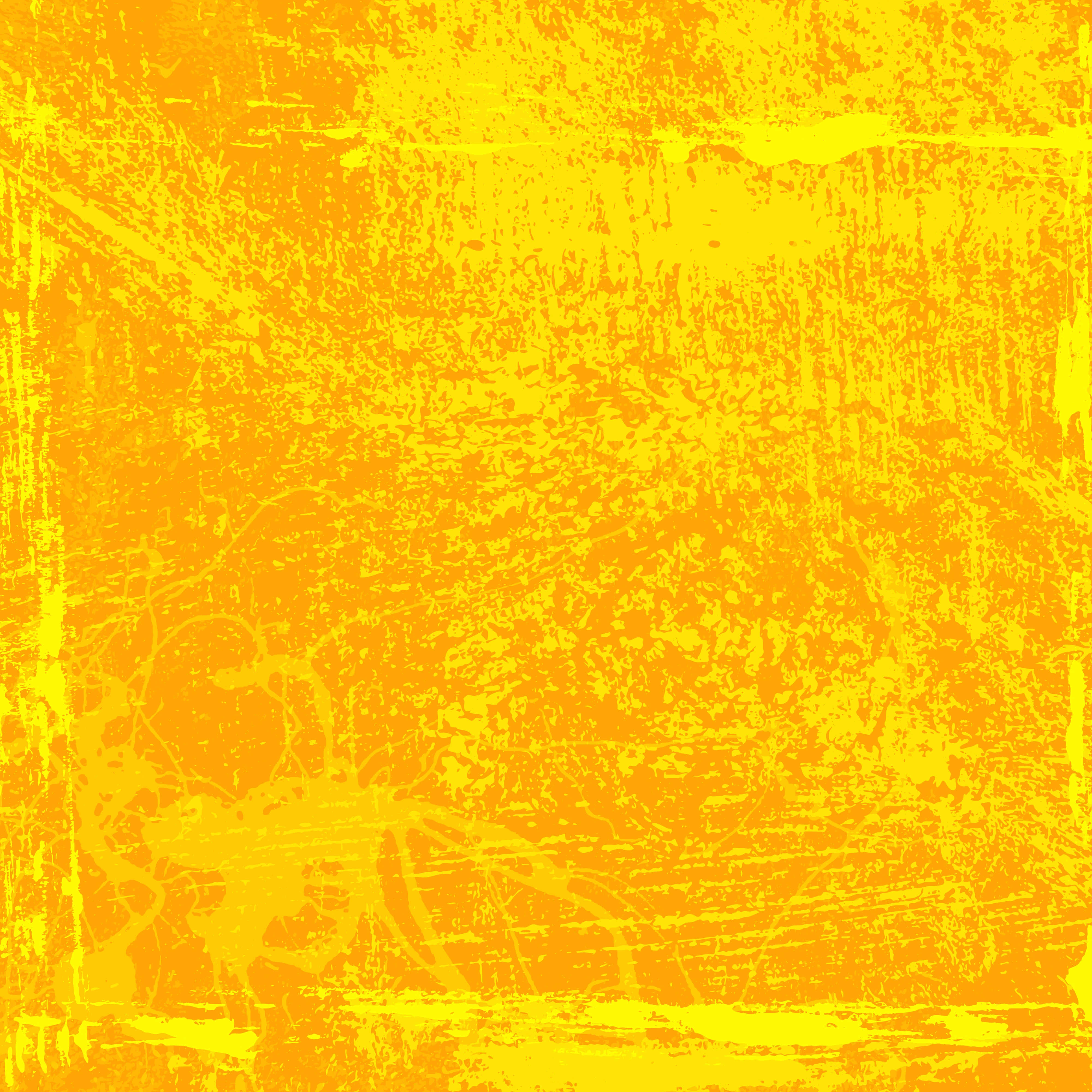 Yellow Grunge 桌布 壁紙 — 充滿活力的黃色紋理背景，帶有磨損的筆觸圖案和分層的頹廢效果。