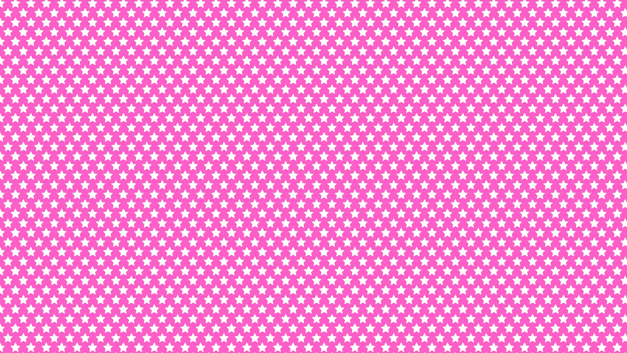 Pink Stars 桌布 壁紙 — 充滿白色星星重複圖案的鮮豔粉紅色背景，營造出俏皮歡樂的牆紙設計。