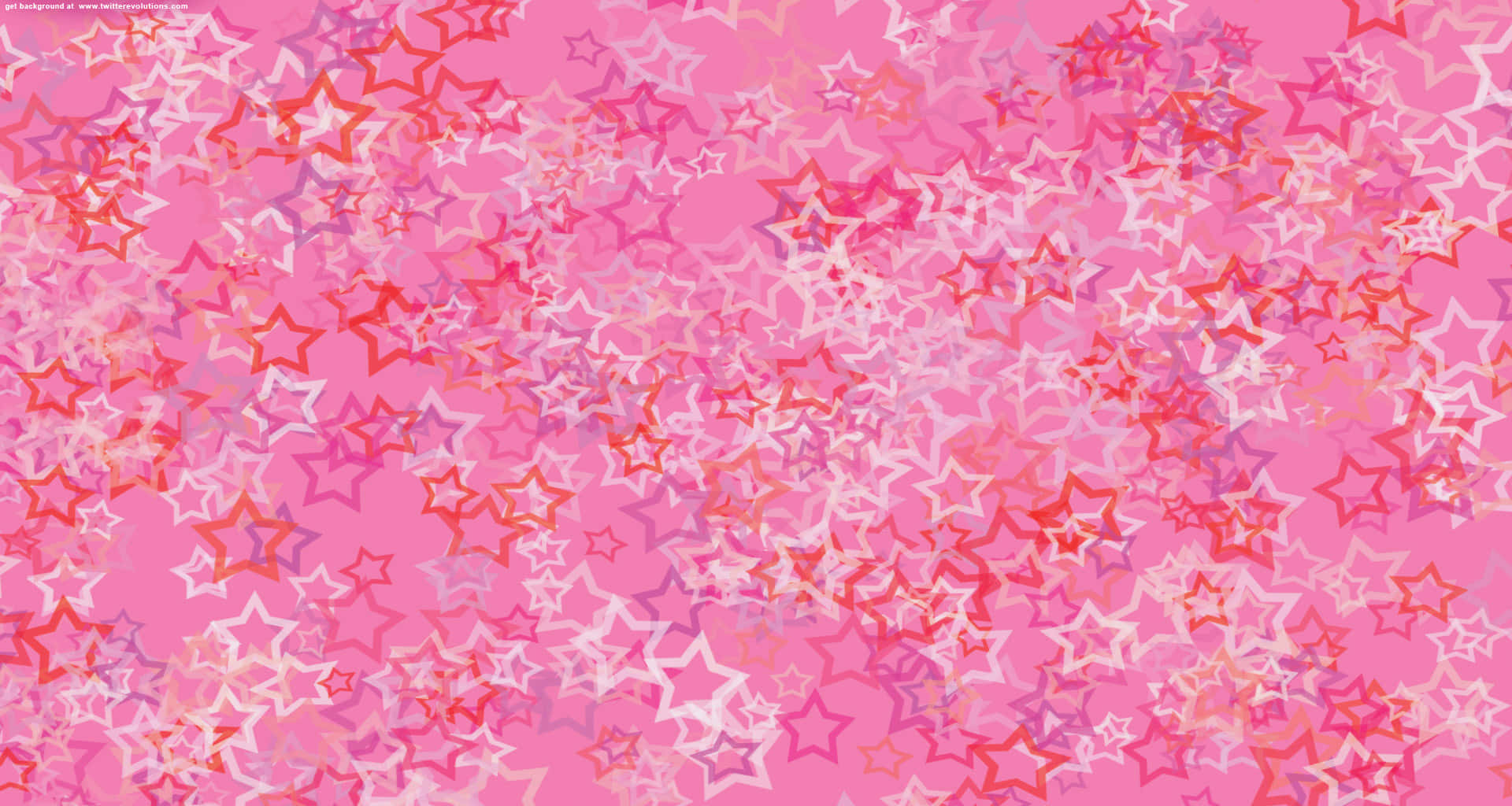 Pink Girly 桌布 壁紙 — 充滿粉紅色、紅色和白色重疊星星的鮮豔粉紅色背景，營造出節日閃亮圖案。