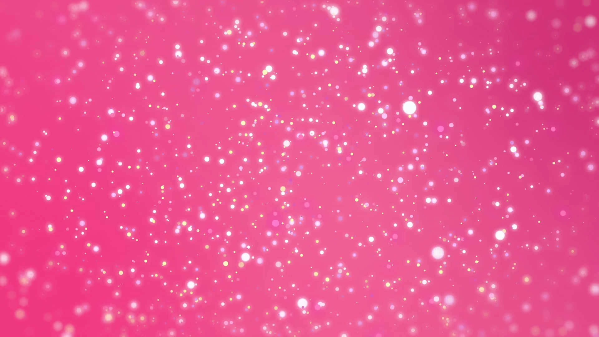Pink Sparkles 桌布 壁紙 — 充滿閃爍亮粉顆粒的鮮豔粉紅色背景，在柔和焦點中輕輕飄浮。
