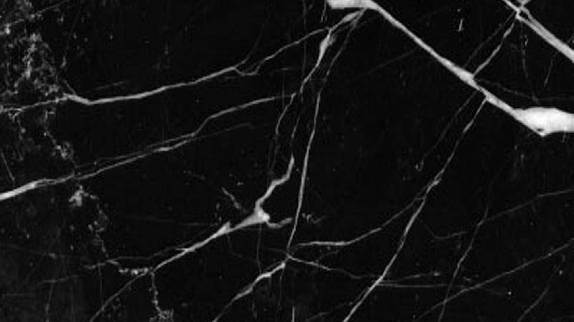 Aesthetic Marble 桌布 壁紙 — 光澤黑色大理石的特寫，帶有複雜的白色紋理，營造出奢華優雅的質感。