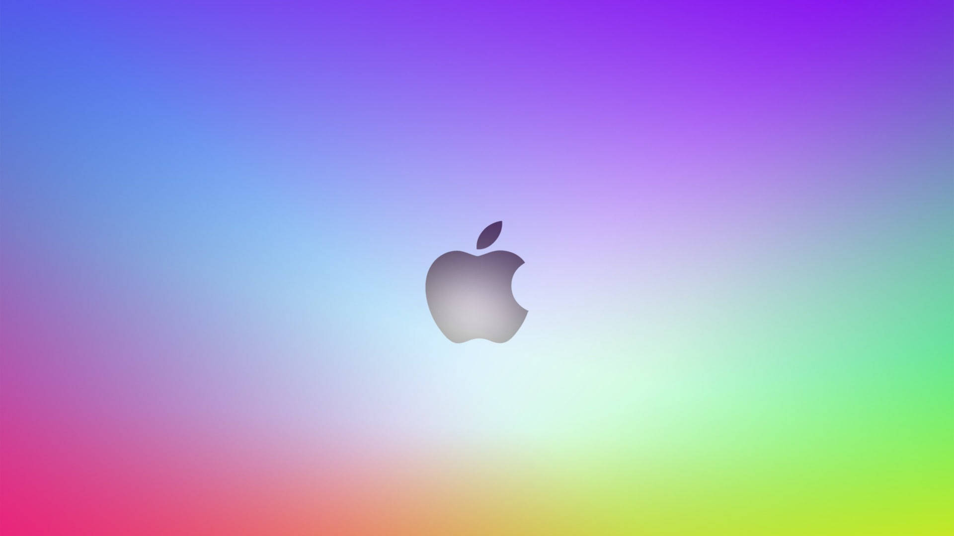 Apple標誌在彩色漸變背景上