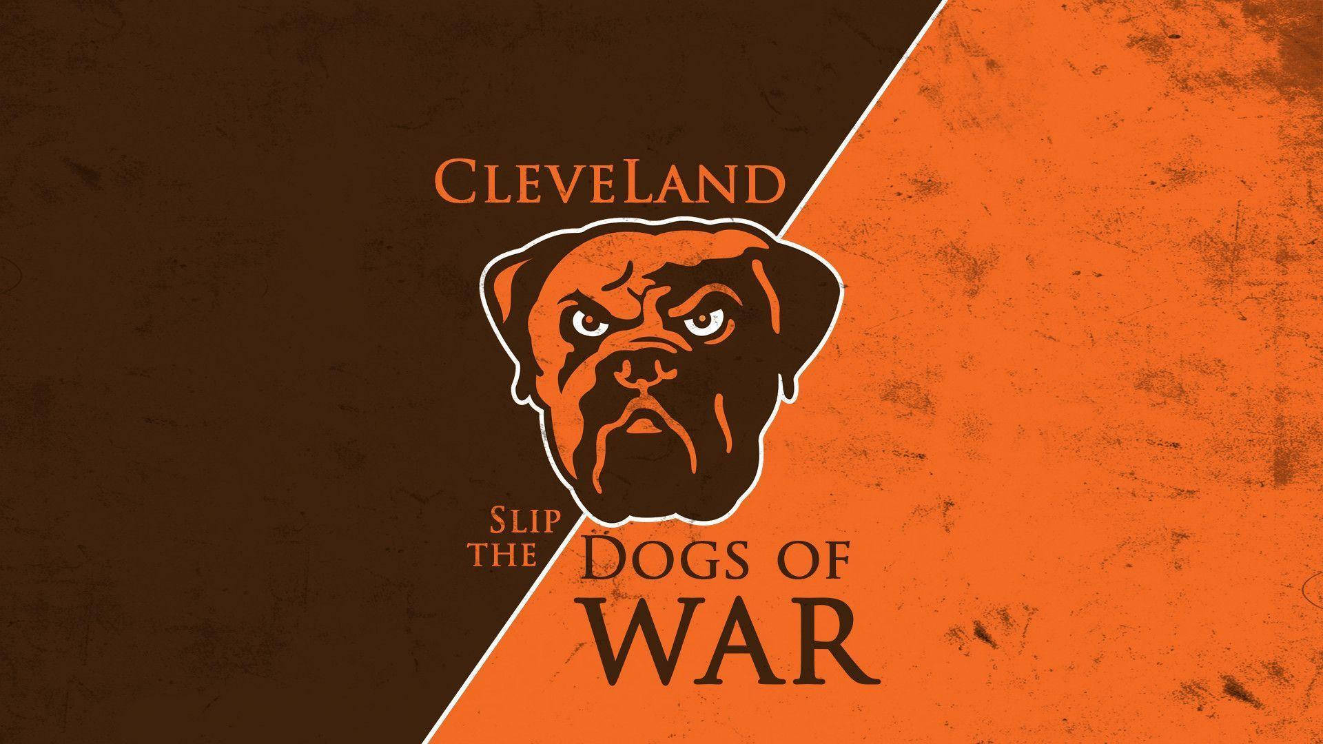 Cleveland Slip the Dogs of War 標誌，以兇猛的哈巴狗臉為特色。