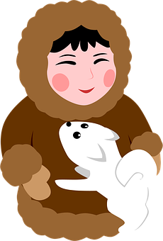 兒童與小狗卡通 壁紙