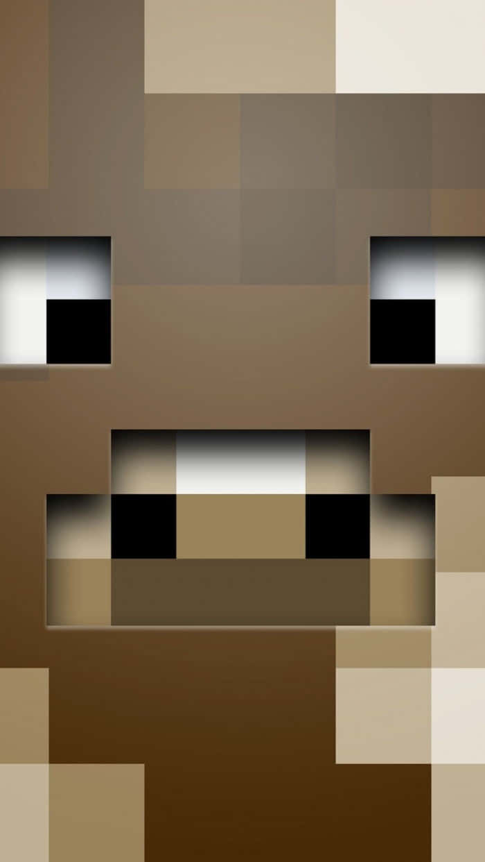 像素化Minecraft角色面，有大眼睛同方塊嘴。