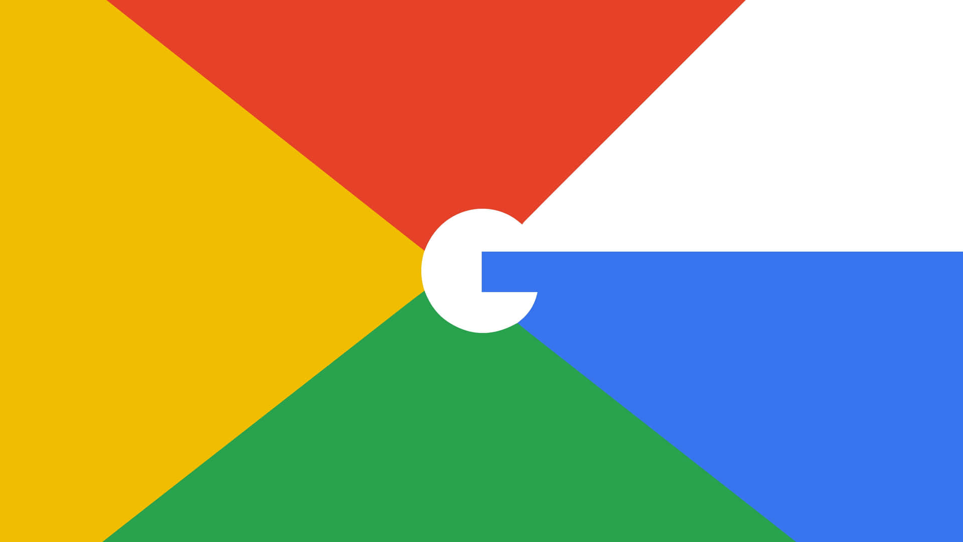 帶有彩色幾何背景的 Google 標誌 — Google Chrome GIF 壁紙