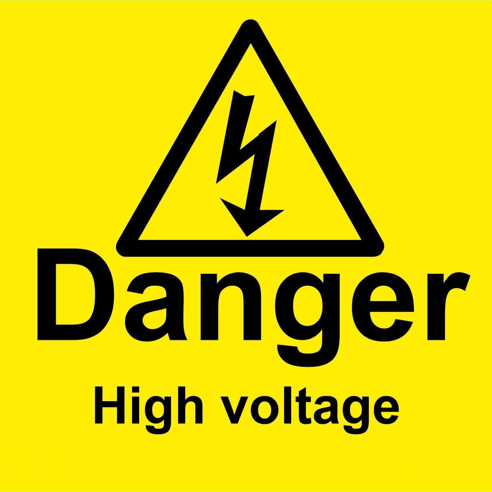 危險高壓電警告標誌閃電符號