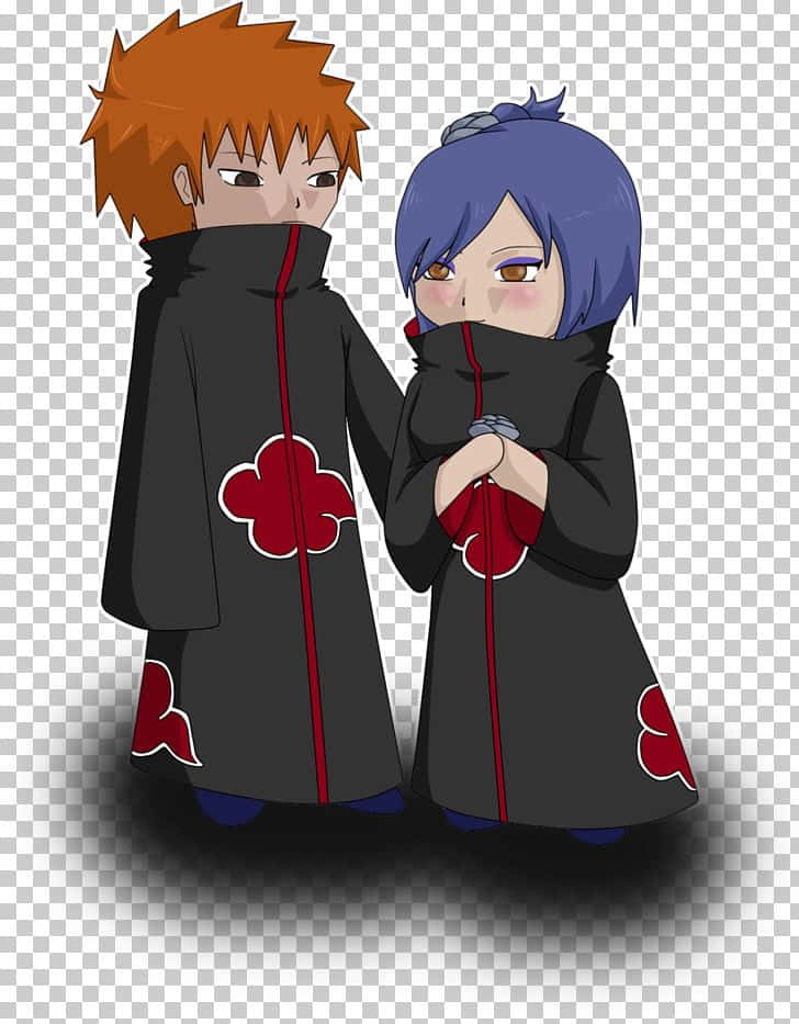 Akatsuki Drawing 桌布 壁紙 — 兩個身穿黑色斗篷、帶有紅色雲朵圖案的動漫角色，在格子背景前緊密地站在一起。