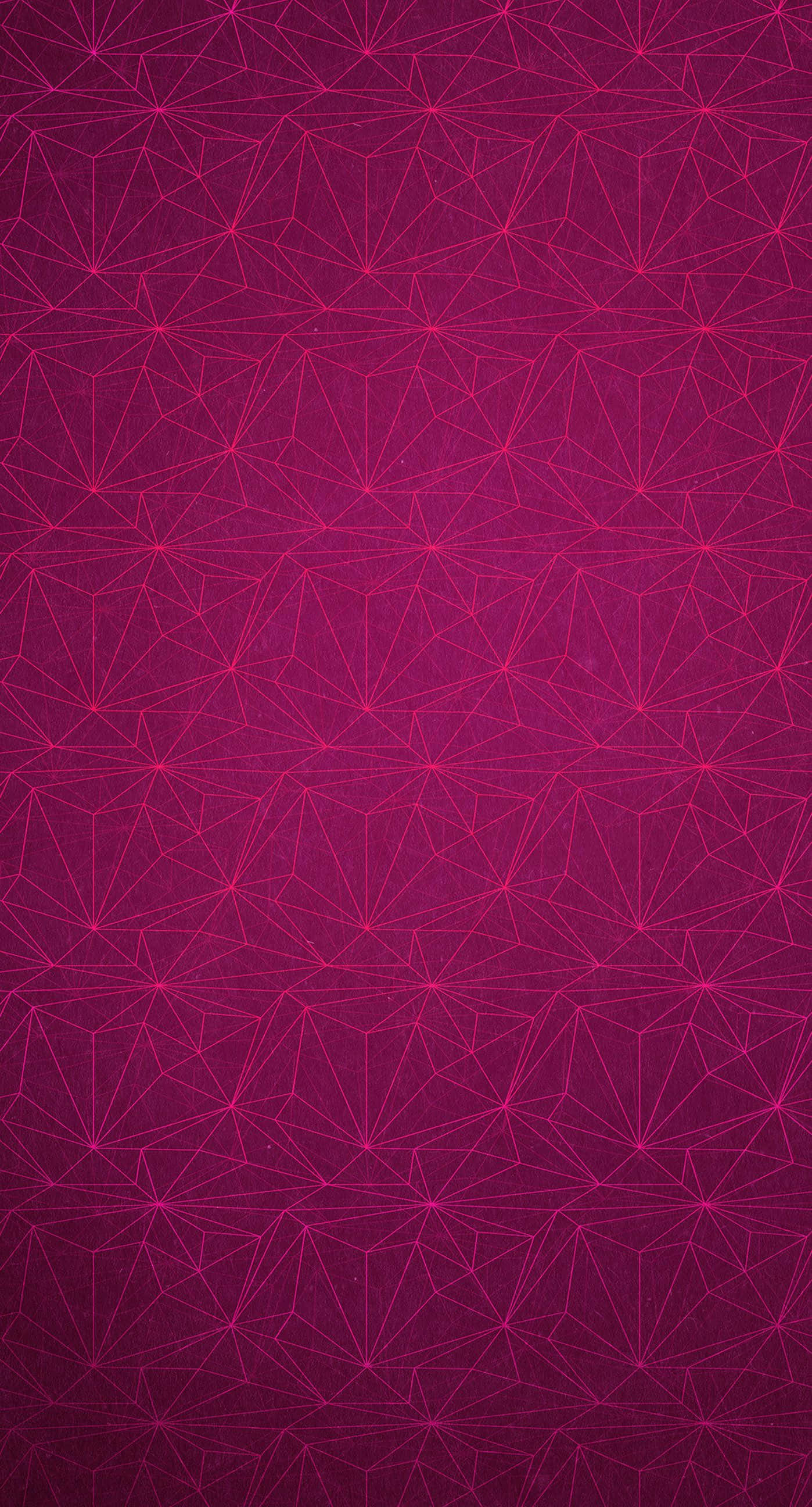 兼具時尚與性能的設計 iPhone 壁紙 — 一幅充滿活力的洋紅色牆紙，帶有複雜的幾何線條圖案，形成重複的星爆形狀。
