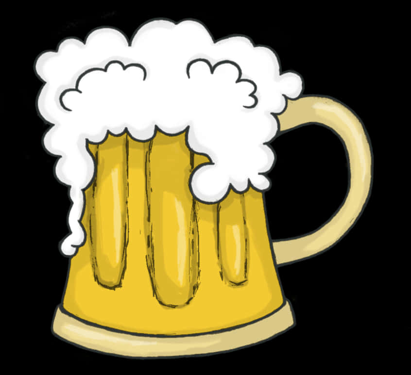 冰凍啤酒杯插畫 壁紙