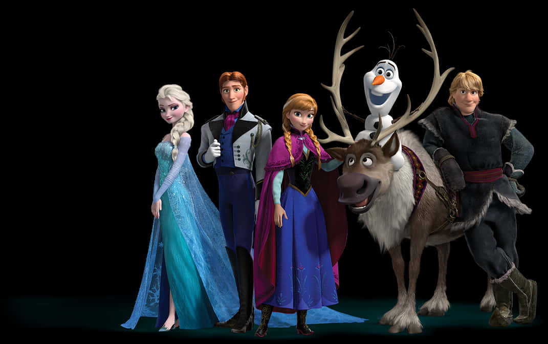 冰雪奇緣主要角色擺姿勢 壁紙