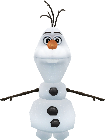 冰雪奇緣奧拉夫角色 壁紙 — 一個快樂的雪人，有樹枝手臂、胡蘿蔔鼻子和煤炭鈕扣，站在純黑色背景前。