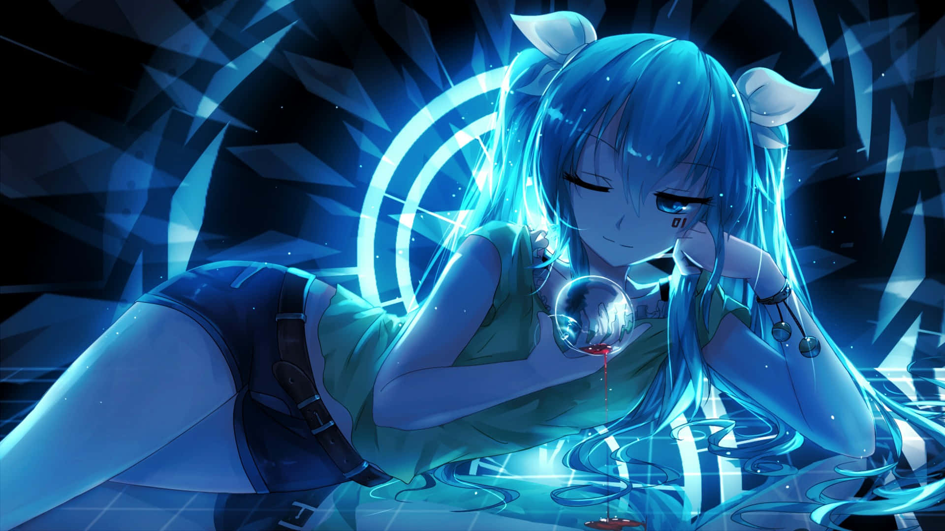 「初音未來準備好演出！」 壁紙