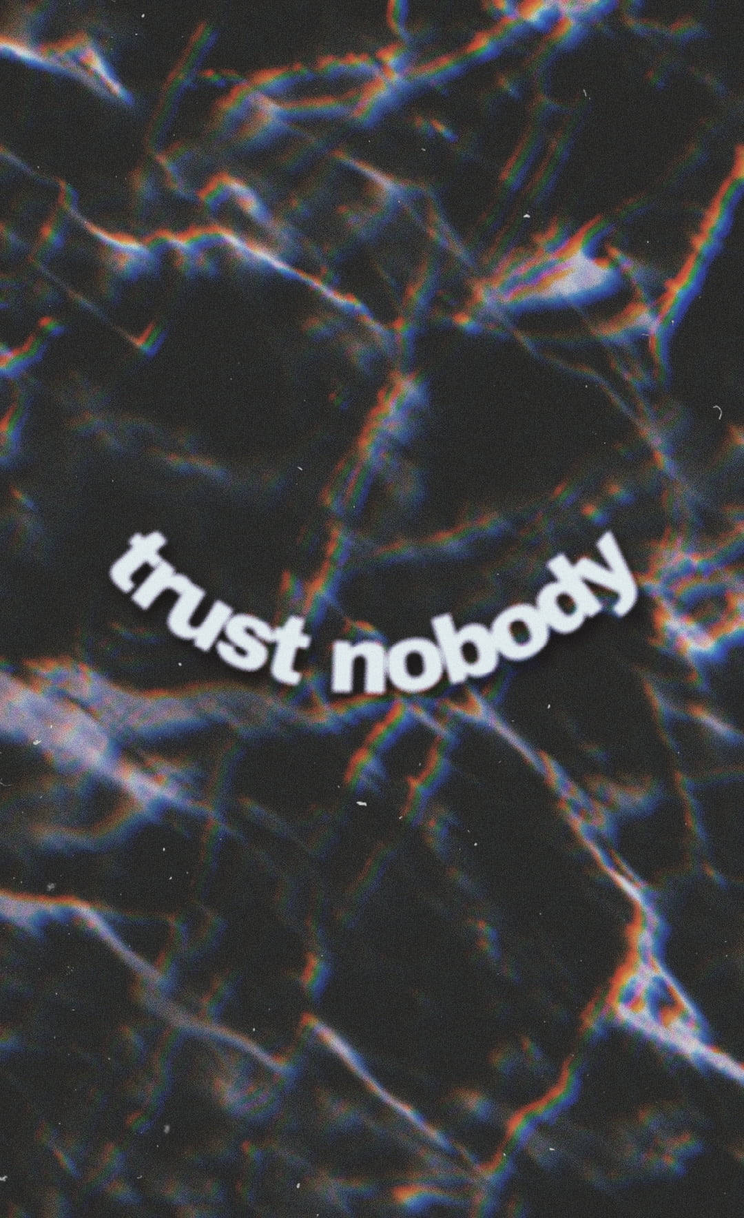 故障抽象背景，白色文字 trust nobody。